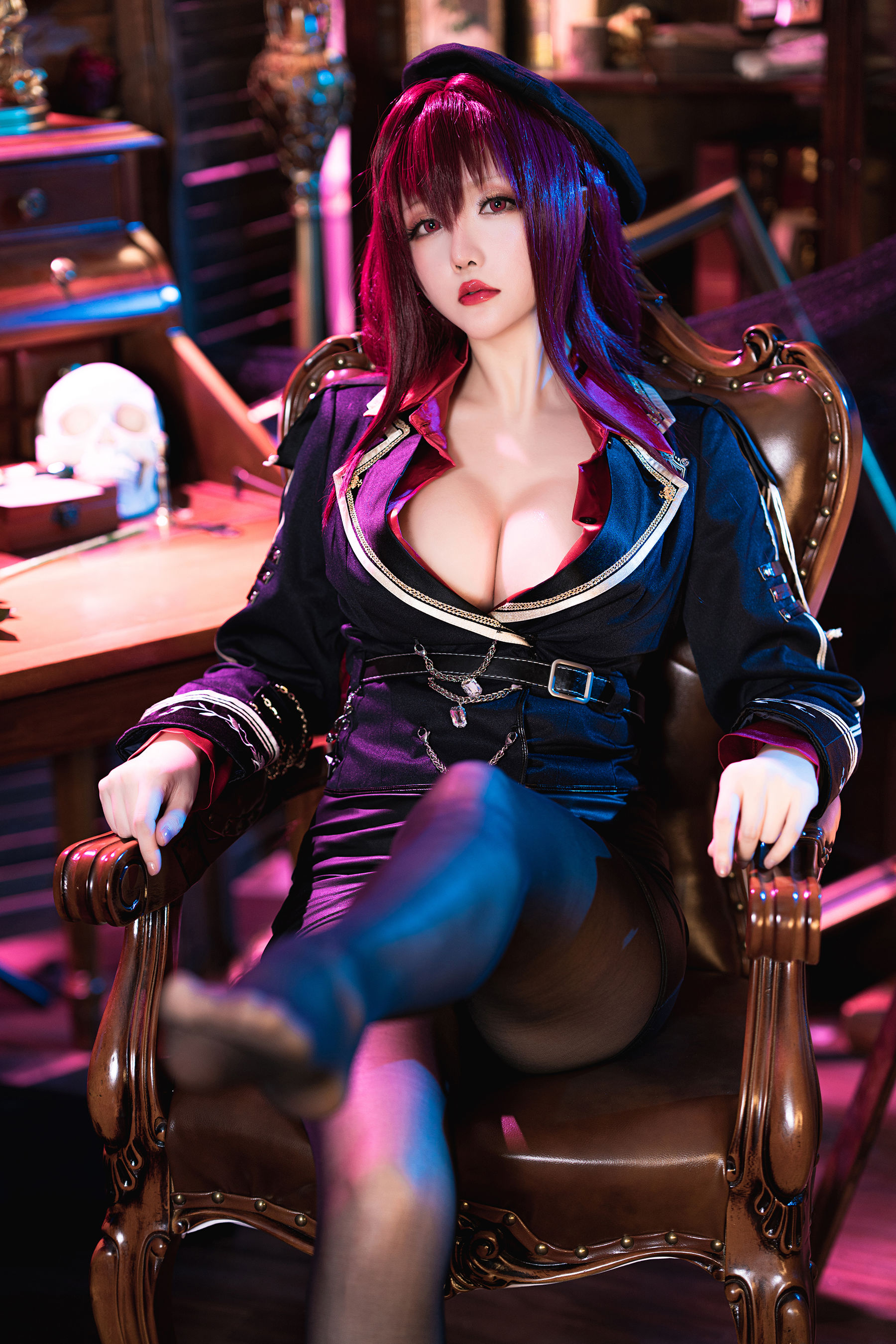Coser小姐姐星之迟迟 – 斯卡哈-真红教枪 Cosplay-第60张