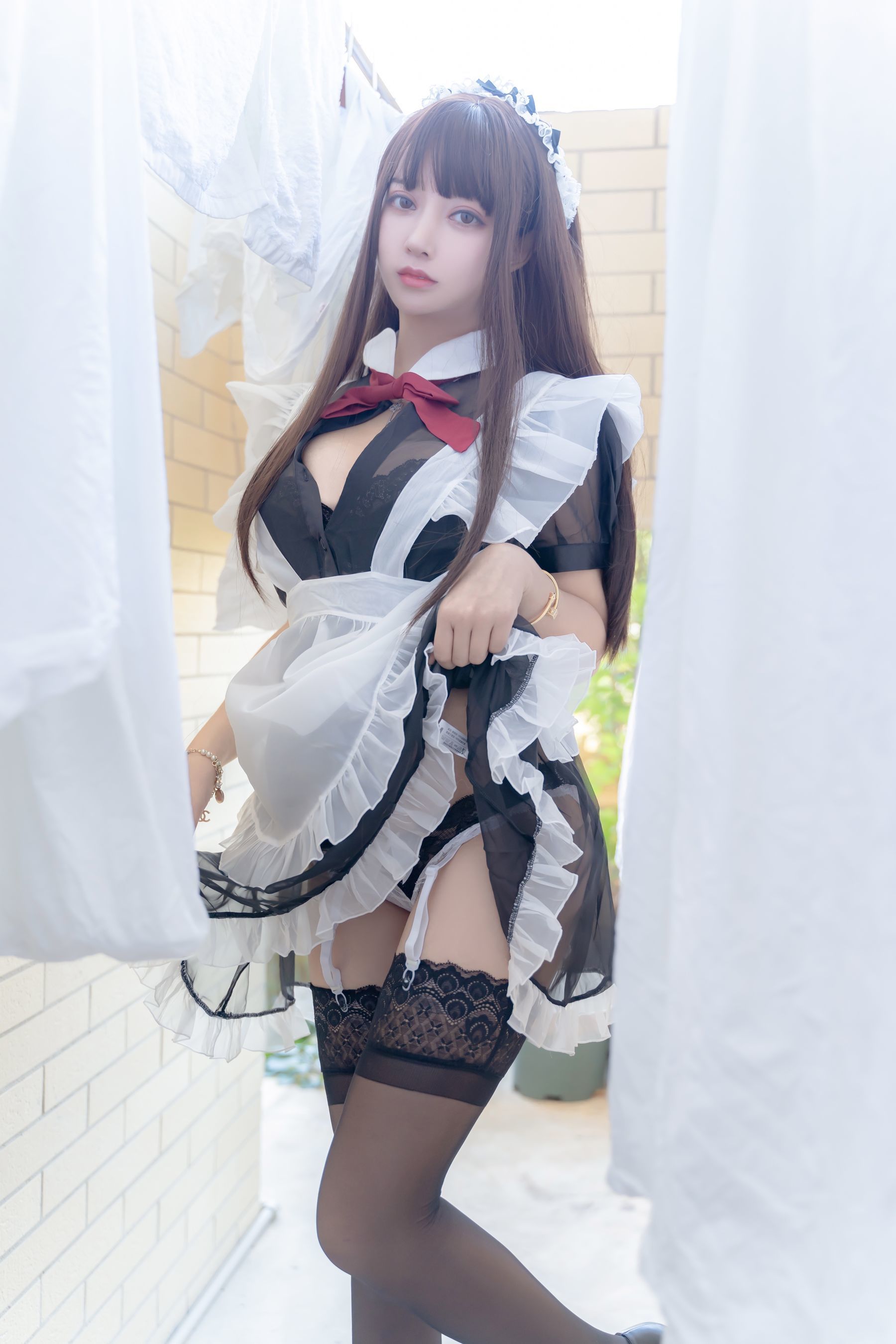 斗鱼米线线sama写真 透明女仆 Cosplay-第20张