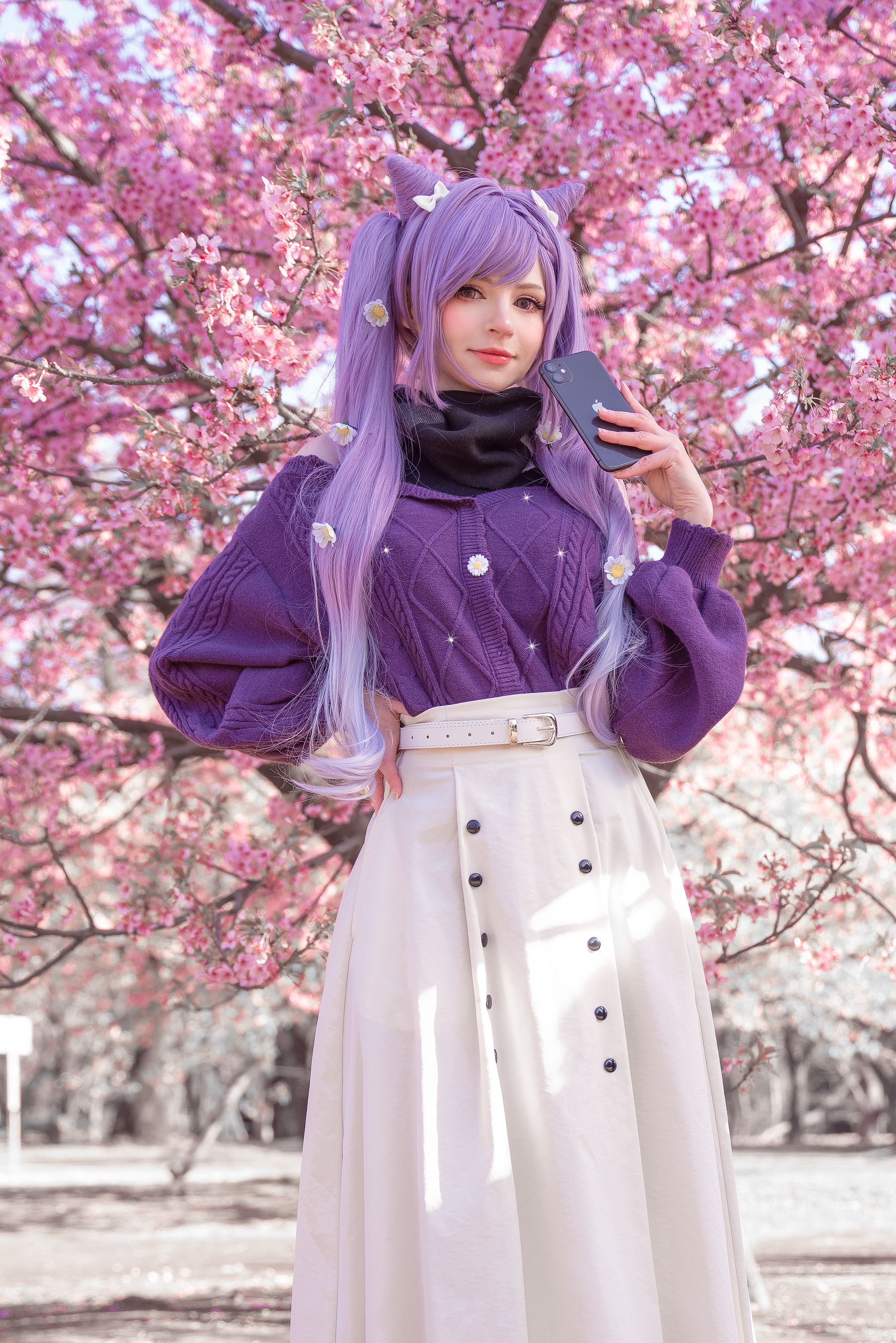 Peach milky – Keqing Genshin Impact Cosplay-第2张
