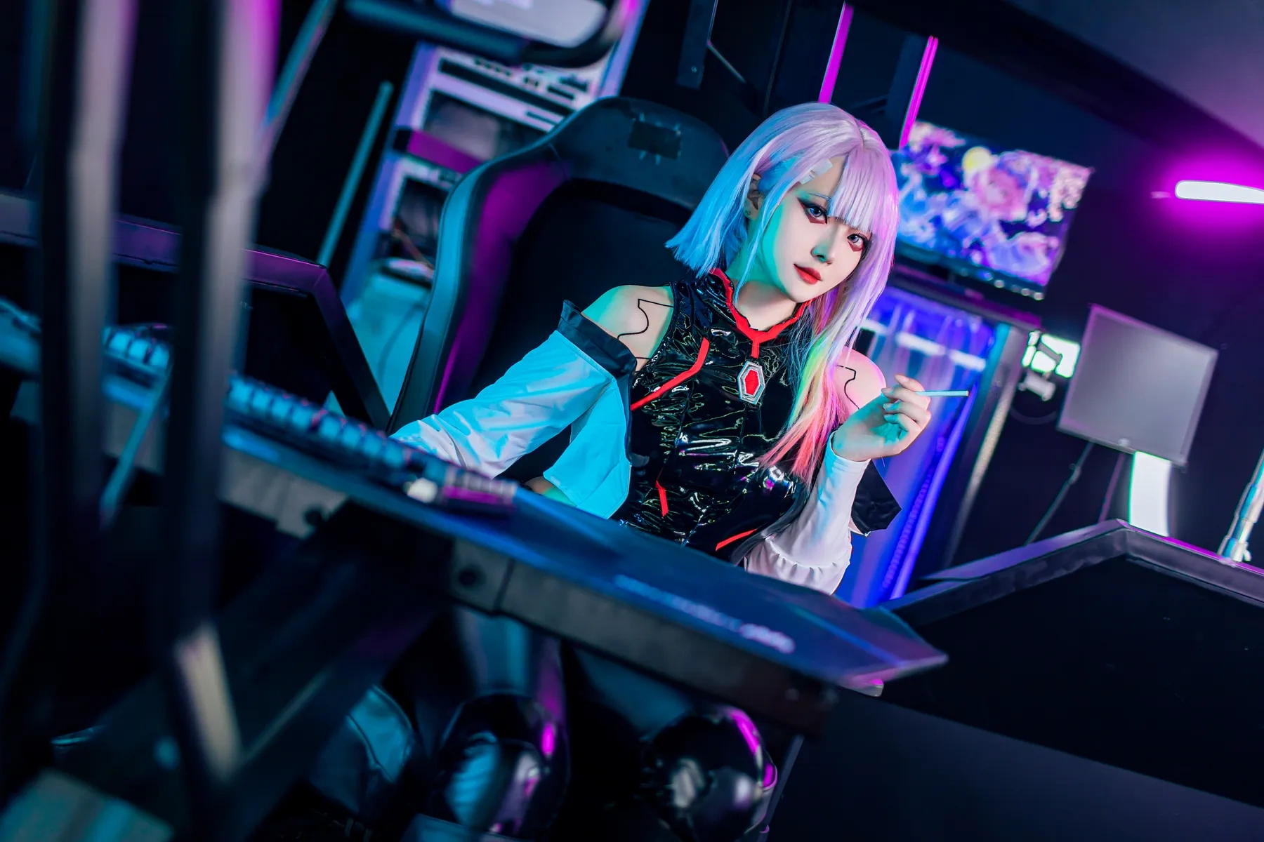 Natsuko夏夏子 – 赛博朋克边缘行者Lucy Cosplay-第11张