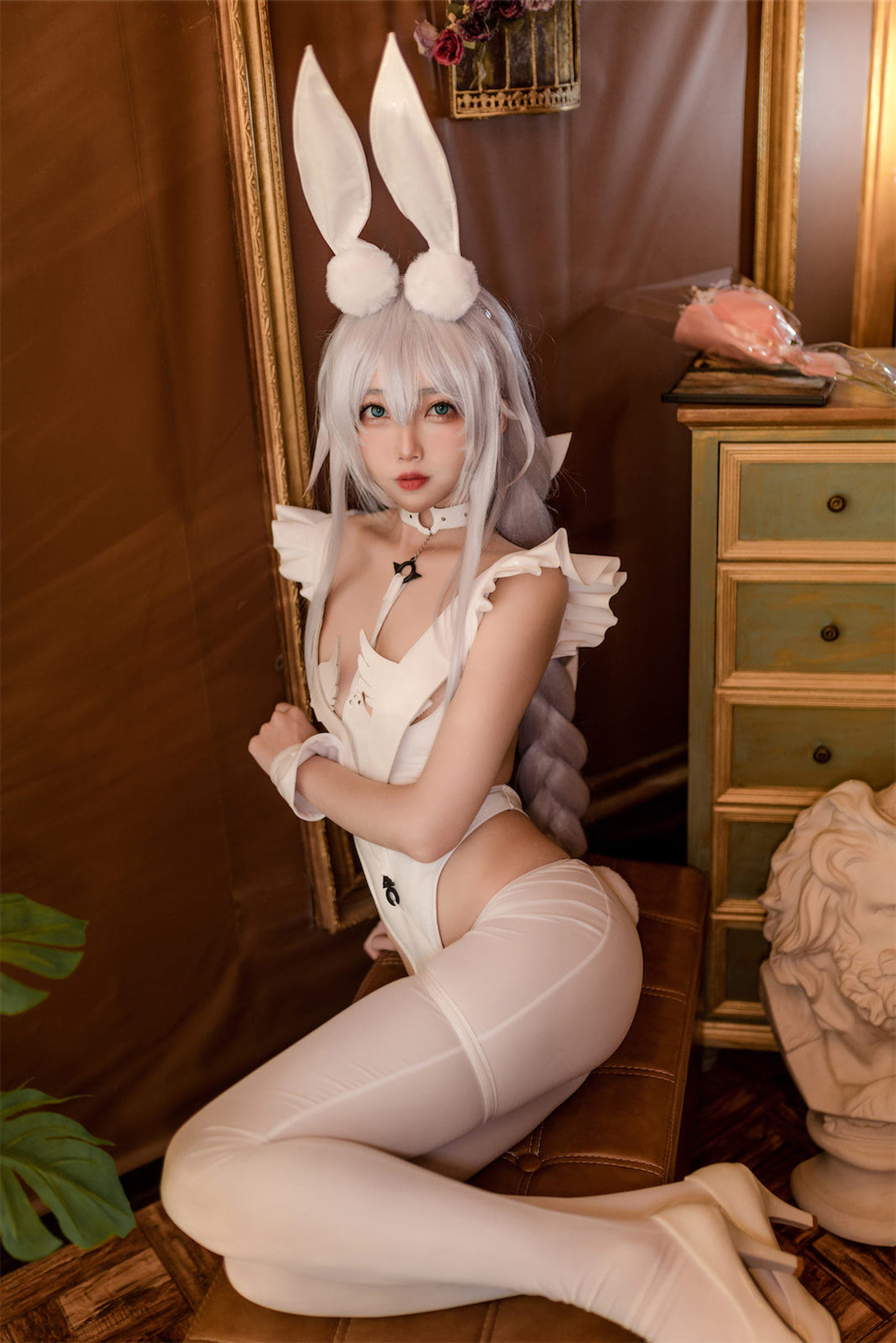 杏仁曲奇 – 碧蓝航线 恶毒白兔 Cosplay-第5张