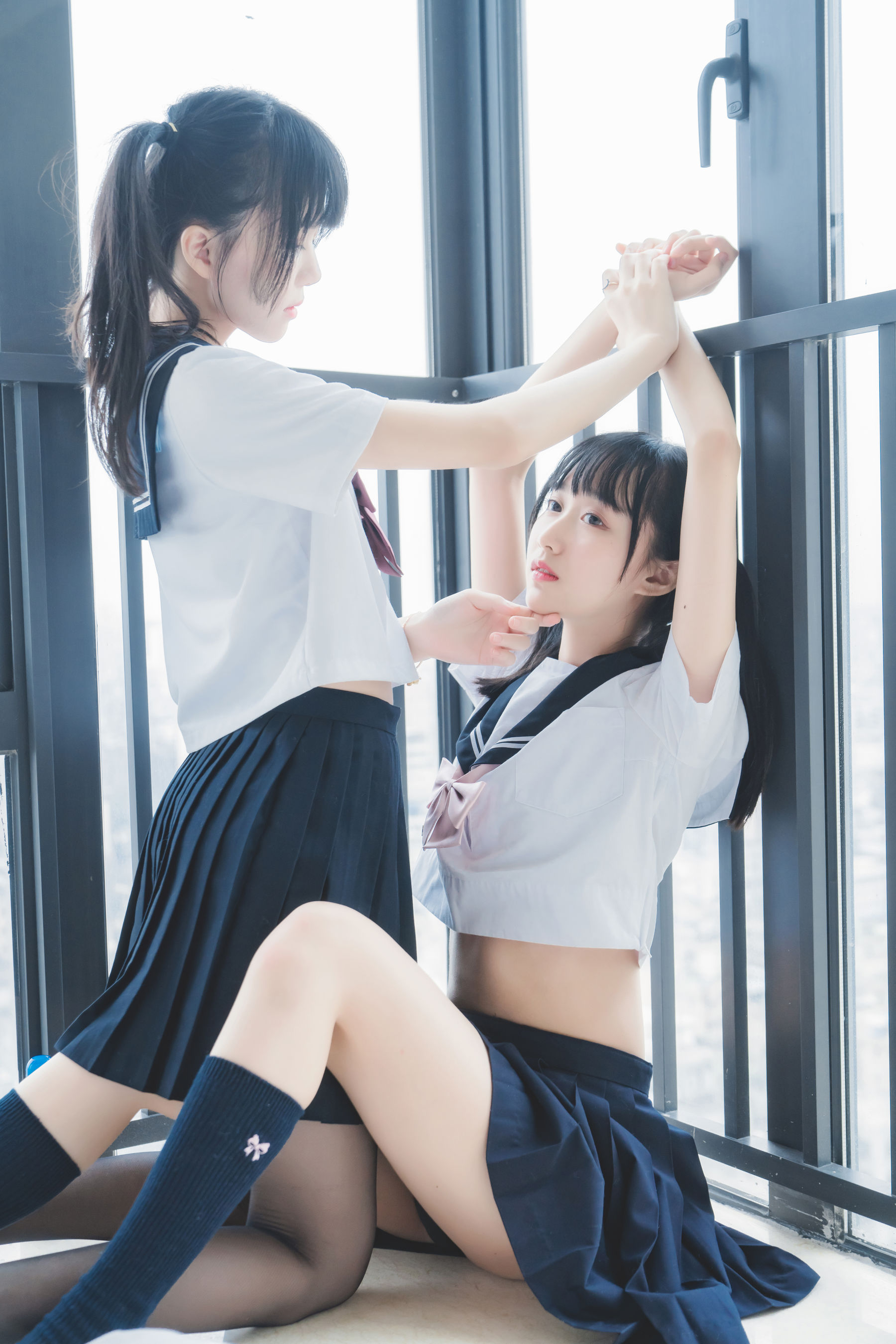 萌系小姐姐木绵绵OwO桜桃喵 她(制服×制服) Cosplay-第30张