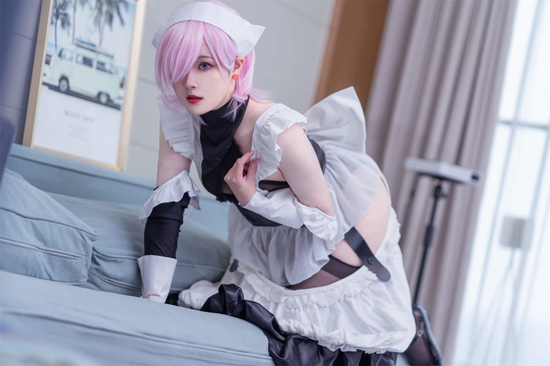 Natsuko夏夏子 – 宫本武藏女仆 Cosplay-第8张