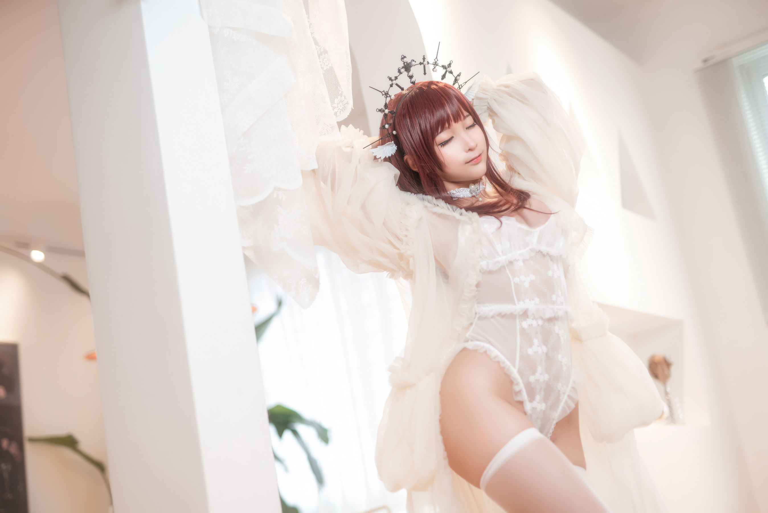 动漫博主蠢沫沫 – 火天使 Cosplay-第2张
