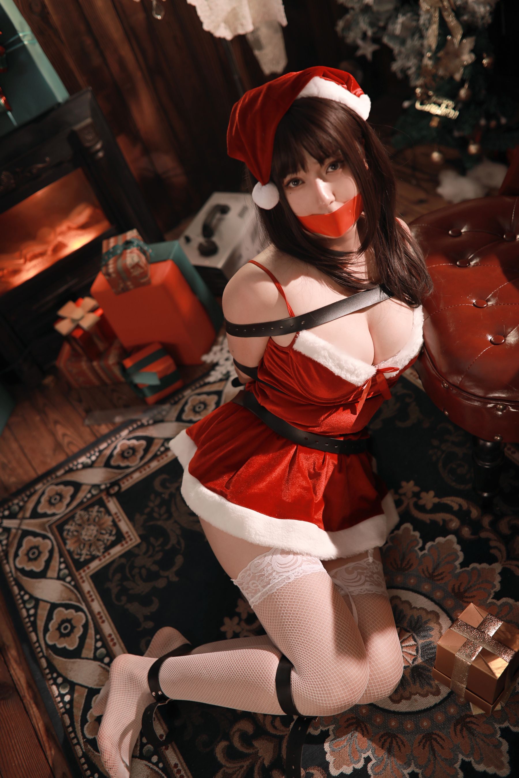 小容仔咕咕咕 – 圣诞礼物×捆绑 Cosplay-第44张