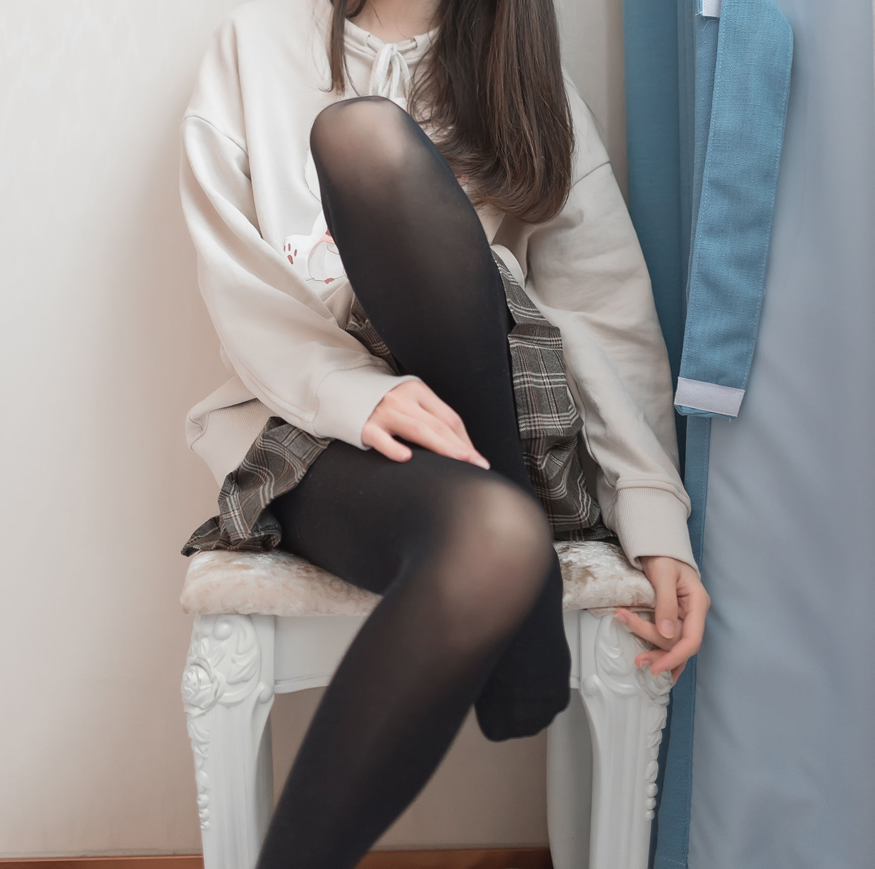 动漫博主九曲Jean 窗帘后的朦胧 Cosplay-第8张