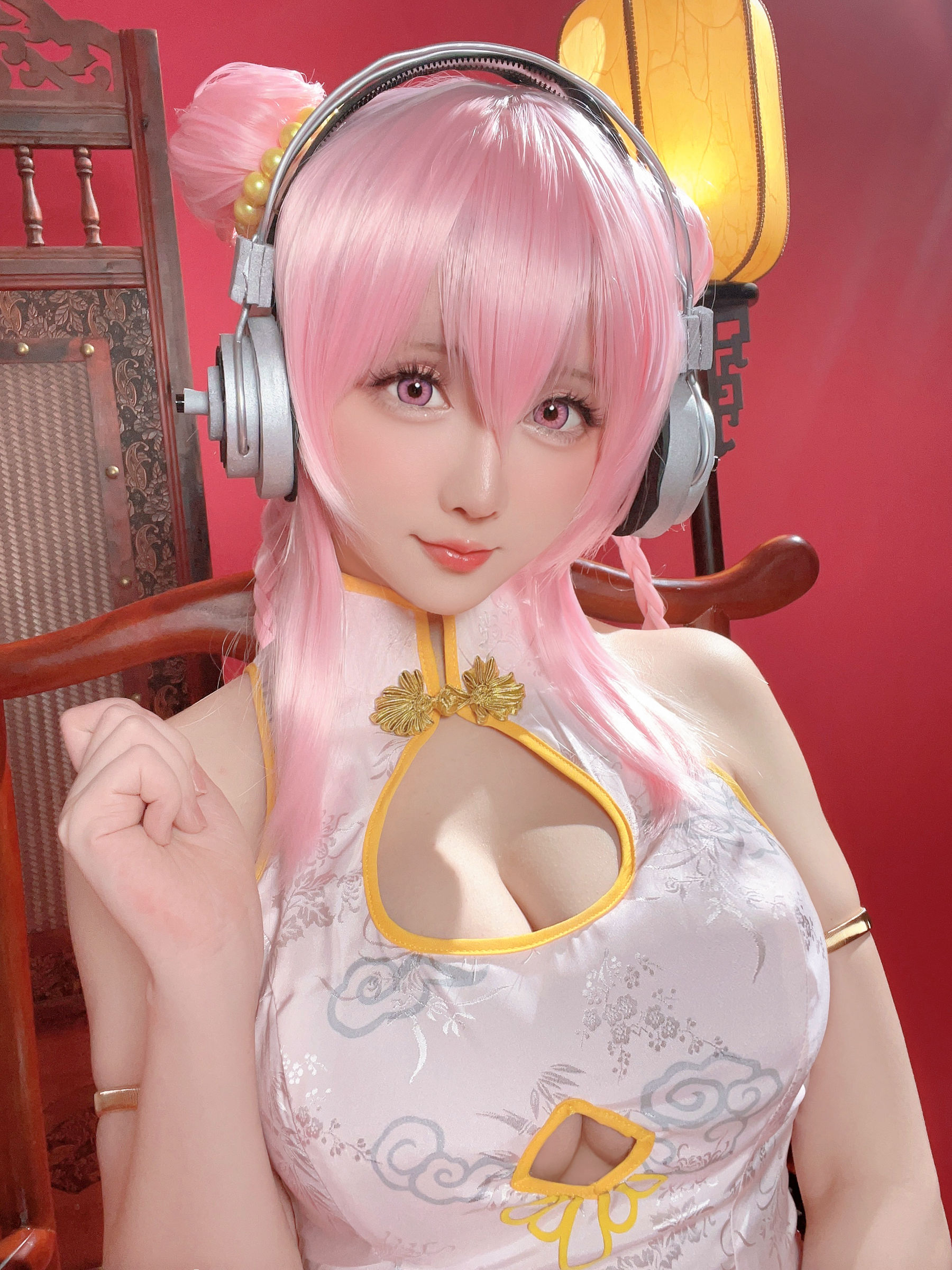Coser小姐姐星之迟迟 – 索尼子旗袍 Cosplay-第4张
