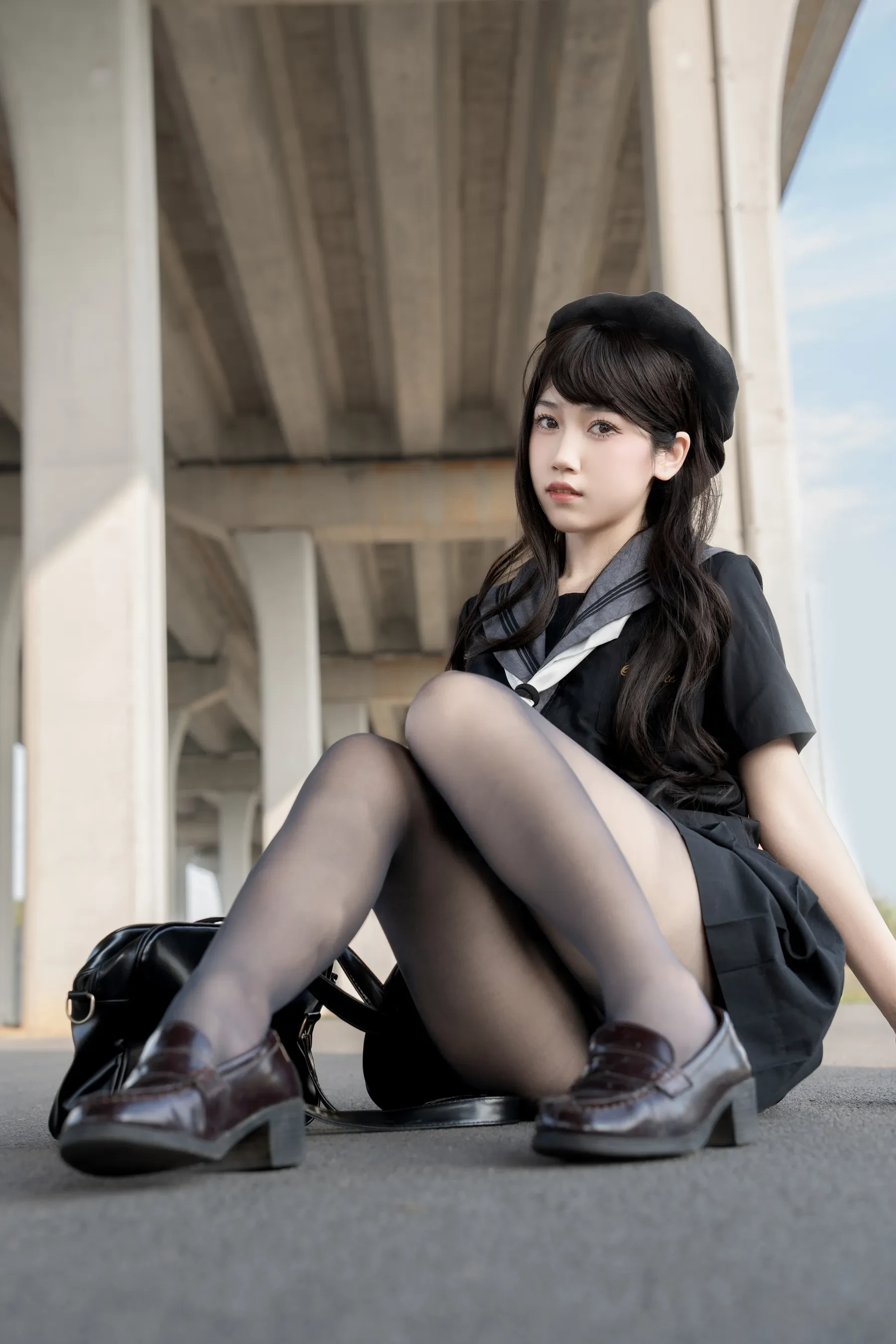 不呆猫 – 放课后野外JK Cosplay-第2张