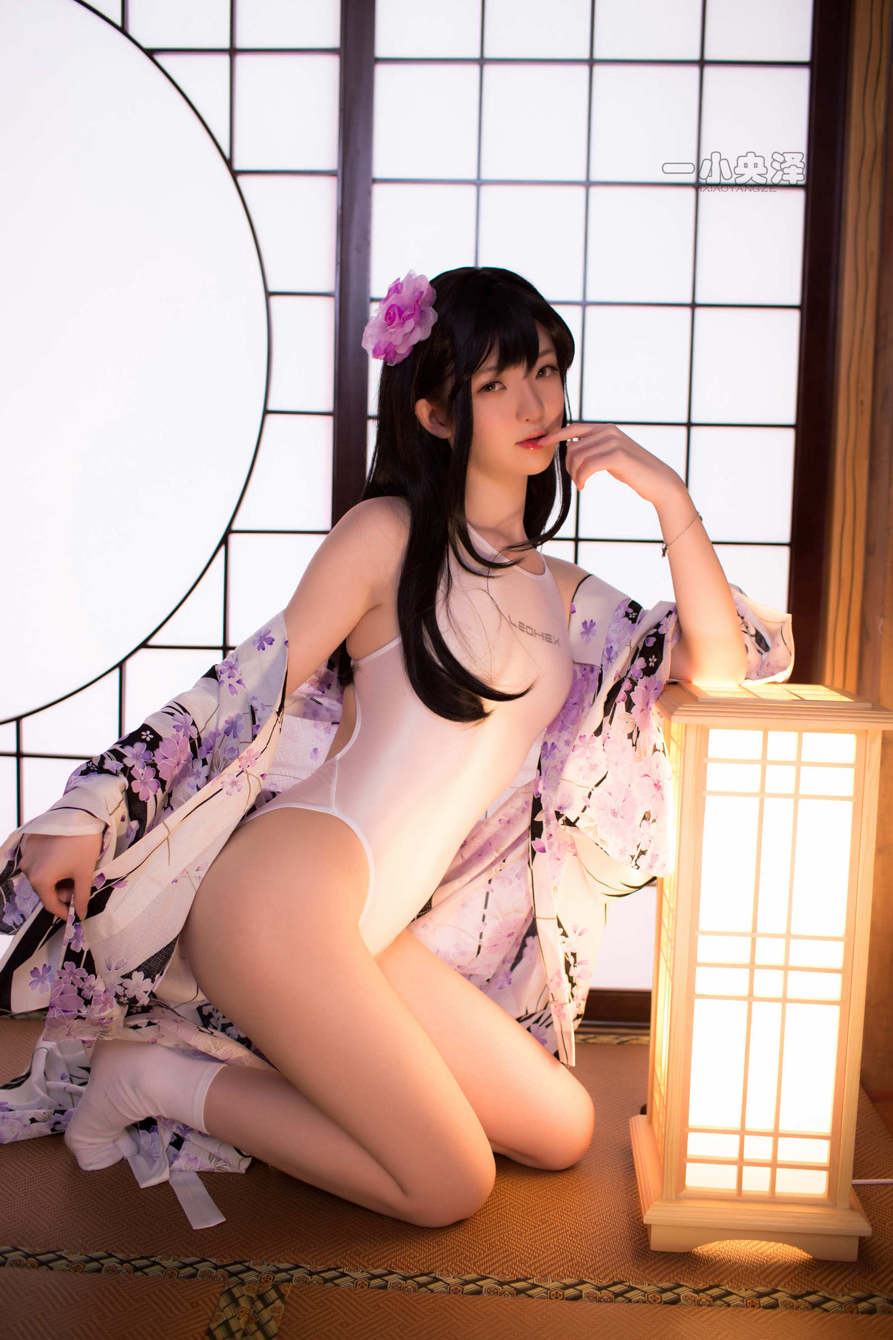 [萝莉COS] 一小央泽 – 和服短袜 Cosplay-第21张