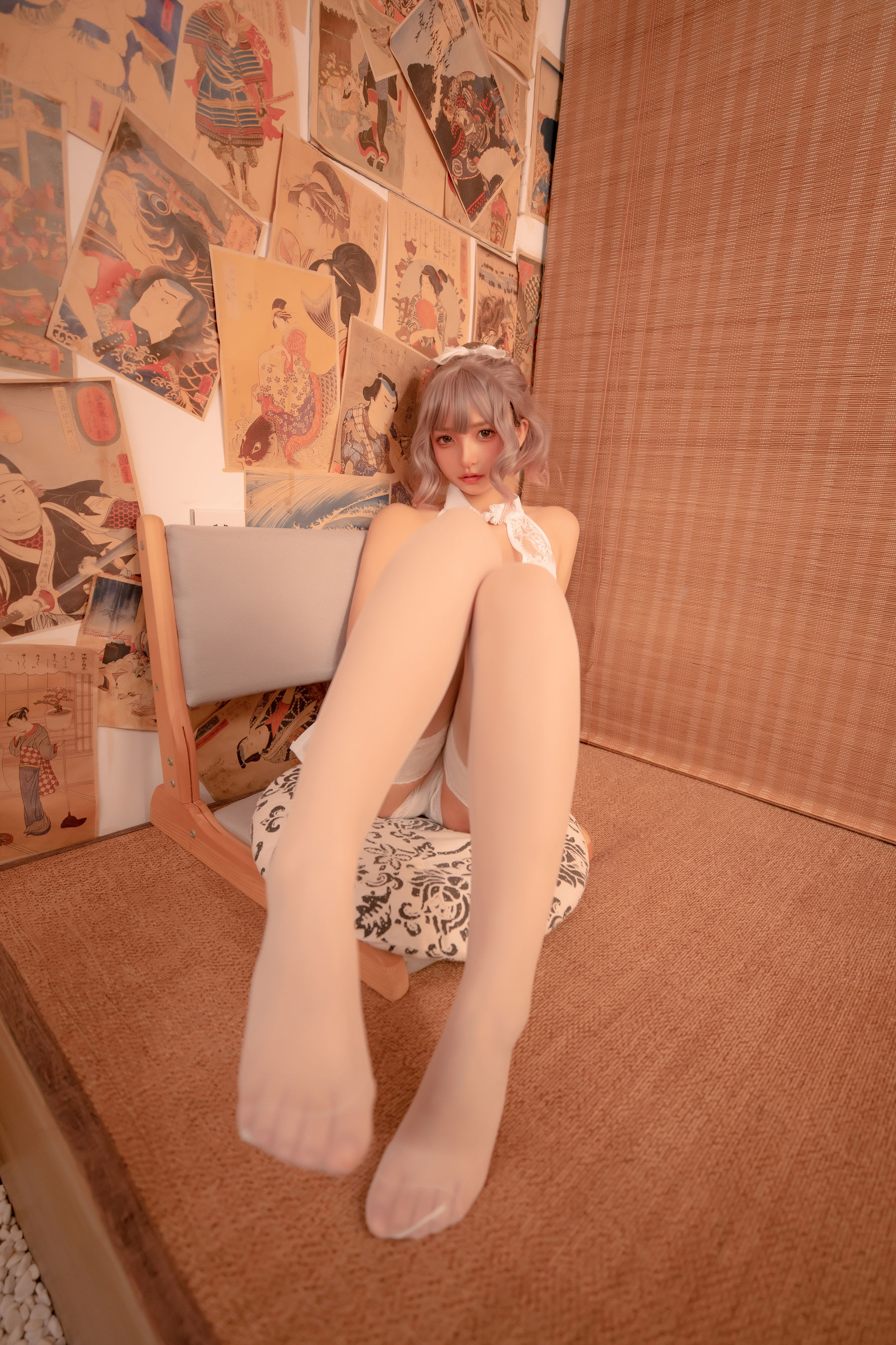 神楽坂真冬 白旗袍 Cosplay-第28张