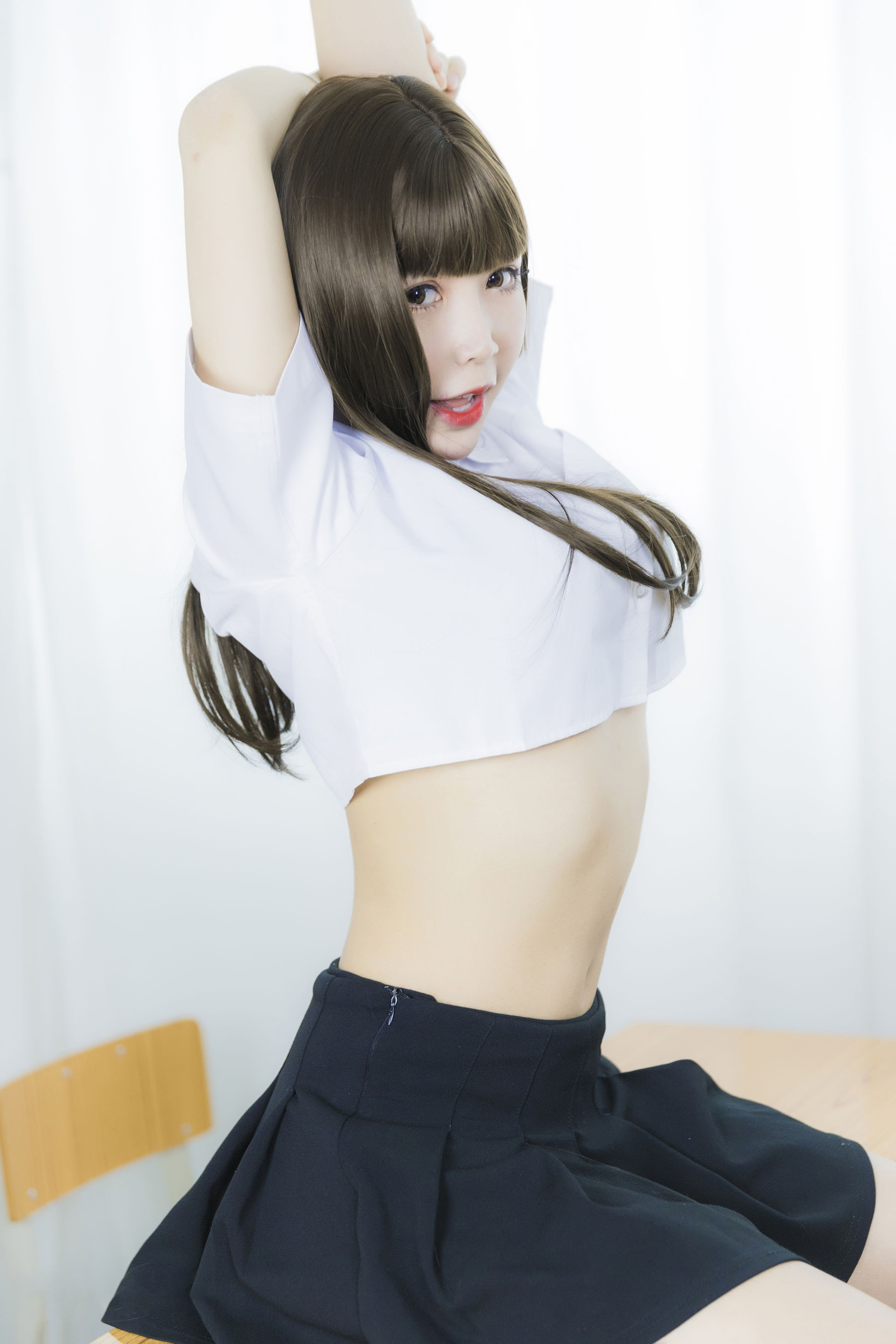 二次元妹子抱走莫子aa 等你下课 Cosplay-第32张