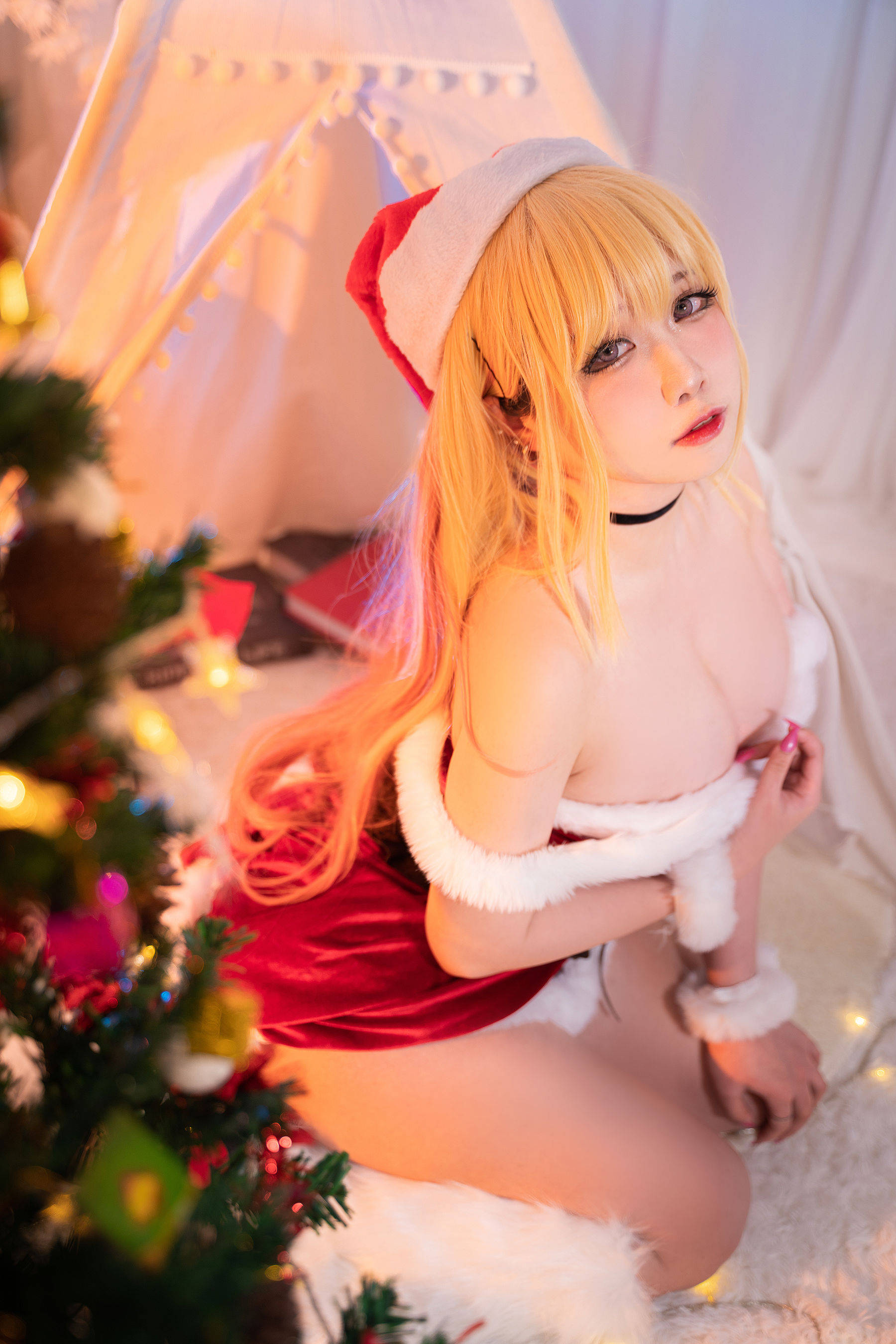 贞子蜜桃 – 喜多川夢海 圣诞 Cosplay-第11张