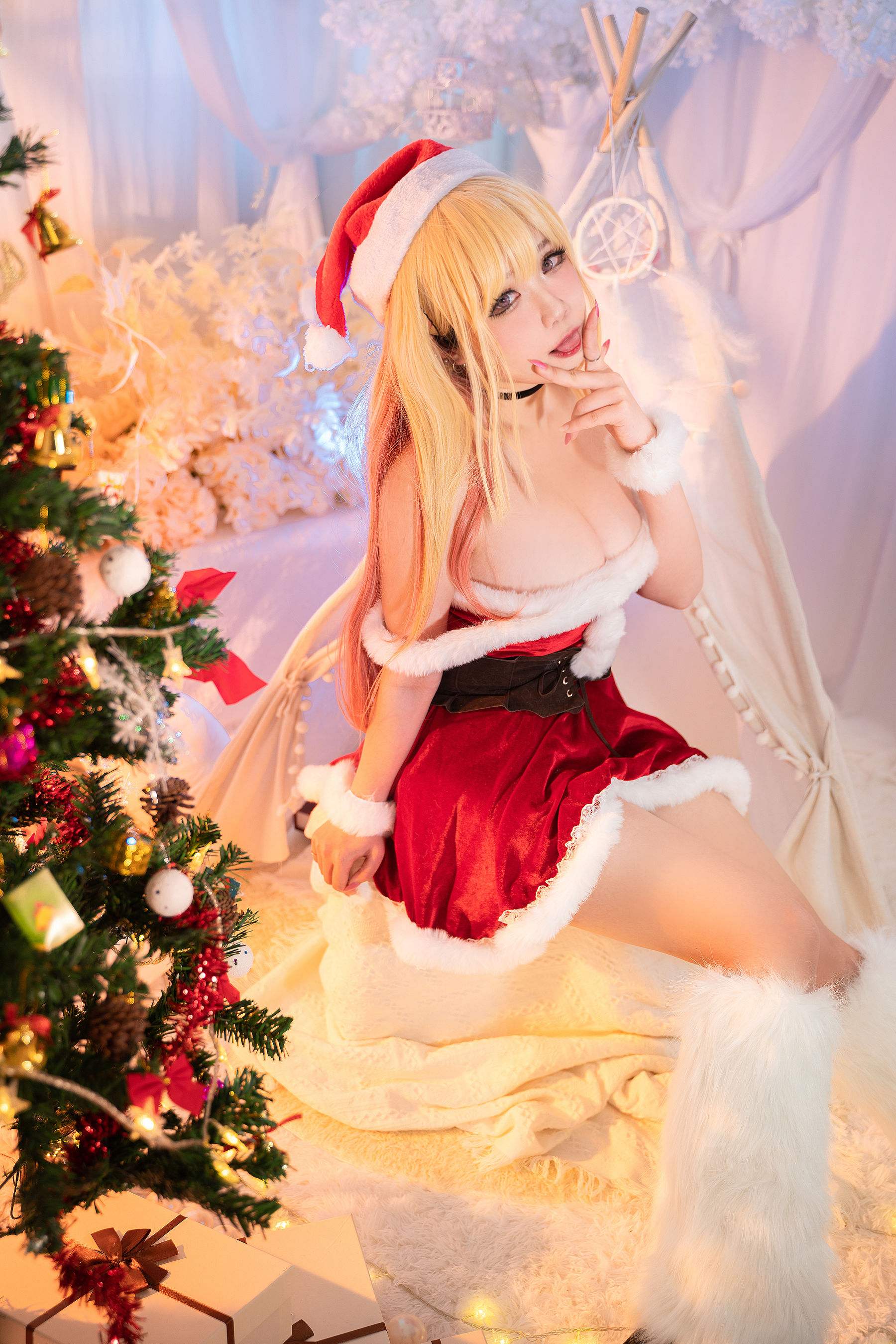 贞子蜜桃 – 喜多川夢海 圣诞 Cosplay-第31张
