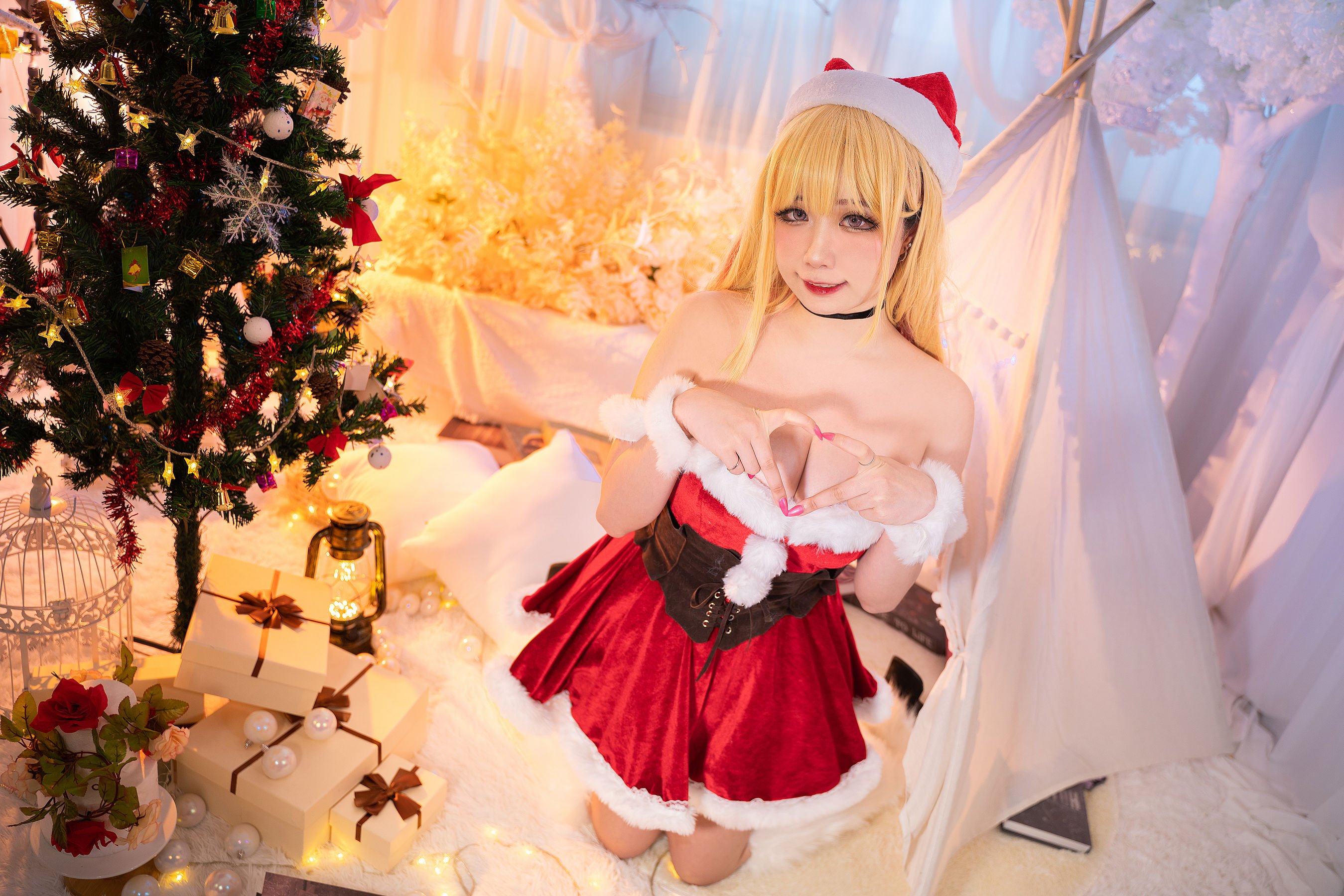 贞子蜜桃 – 喜多川夢海 圣诞 Cosplay-第22张