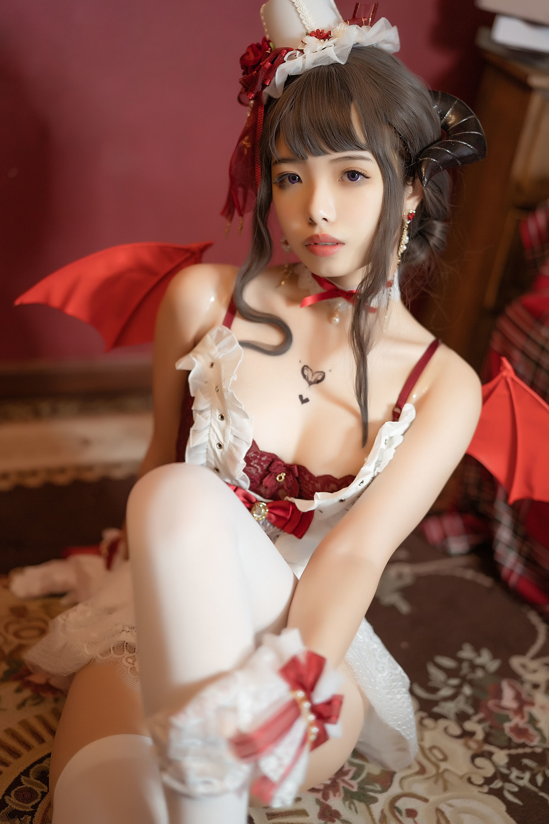 [萝莉COS] 雯妹 – 魅魔 Elegant devil Cosplay-第19张
