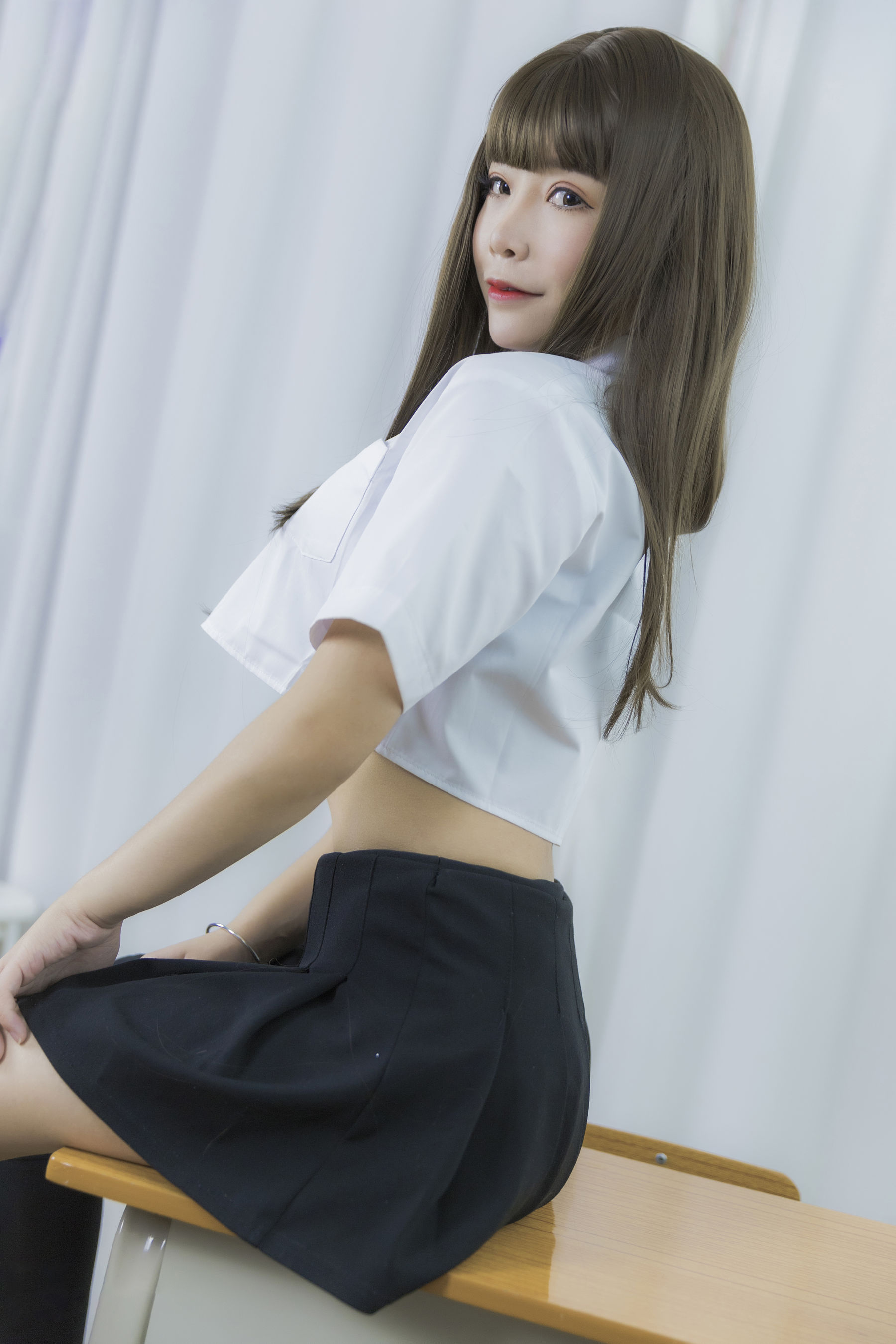 二次元妹子抱走莫子aa 等你下课 Cosplay-第6张