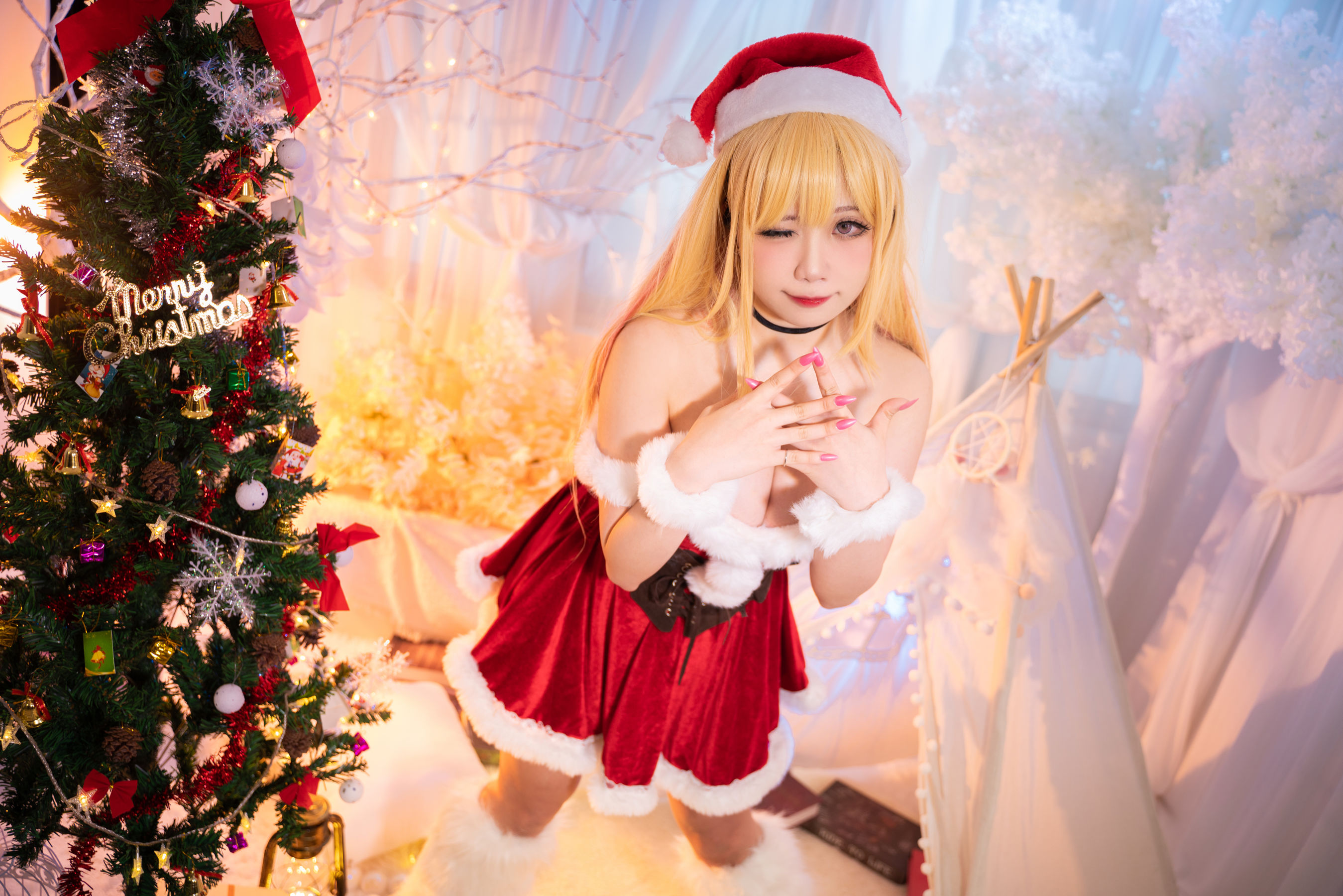贞子蜜桃 – 喜多川夢海 圣诞 Cosplay-第23张