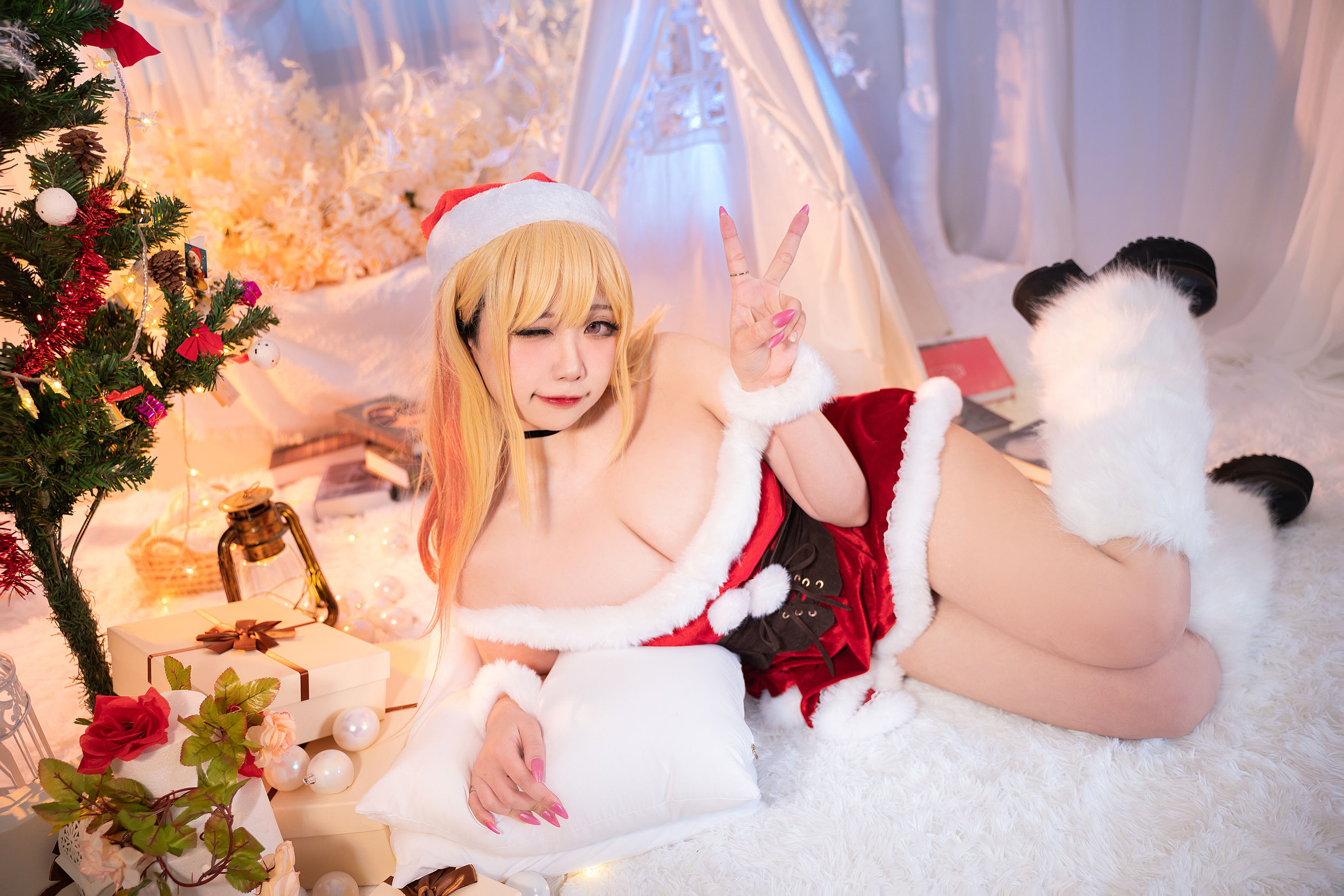 贞子蜜桃 – 喜多川夢海 圣诞 Cosplay-第7张