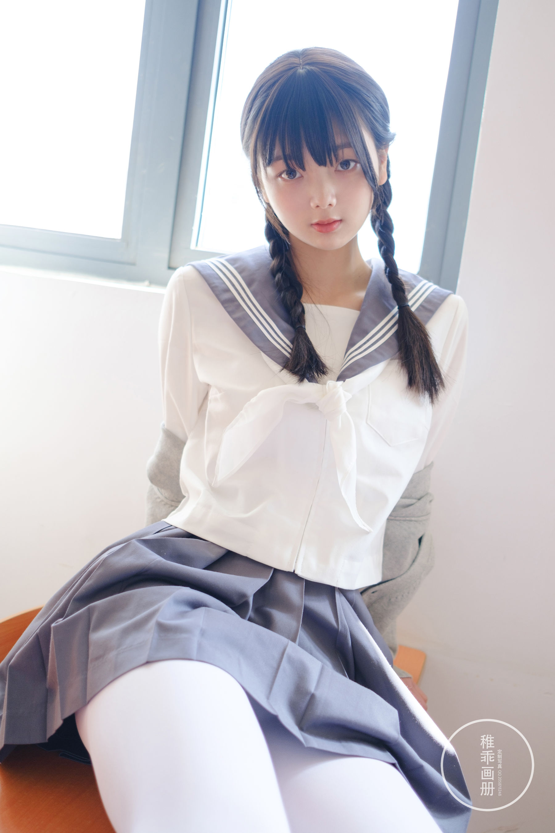 柴系小乖(稚乖画册) – 晴空 赤西夜夜 80D白丝 Cosplay-第6张