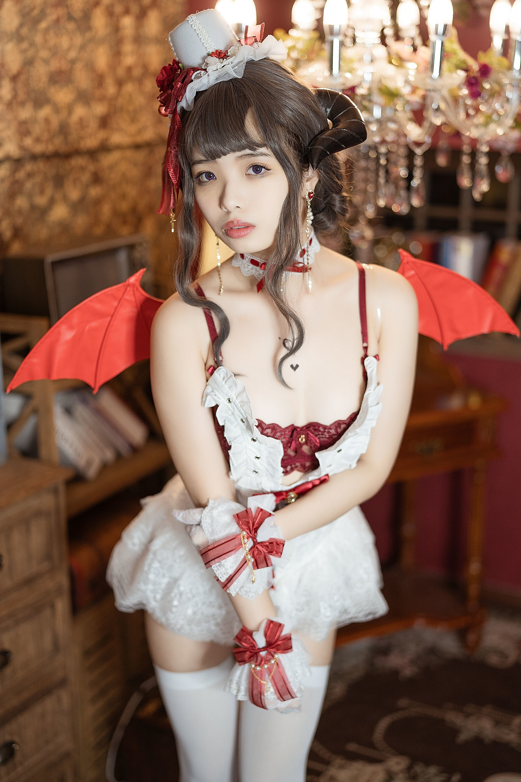 [萝莉COS] 雯妹 – 魅魔 Elegant devil Cosplay-第28张