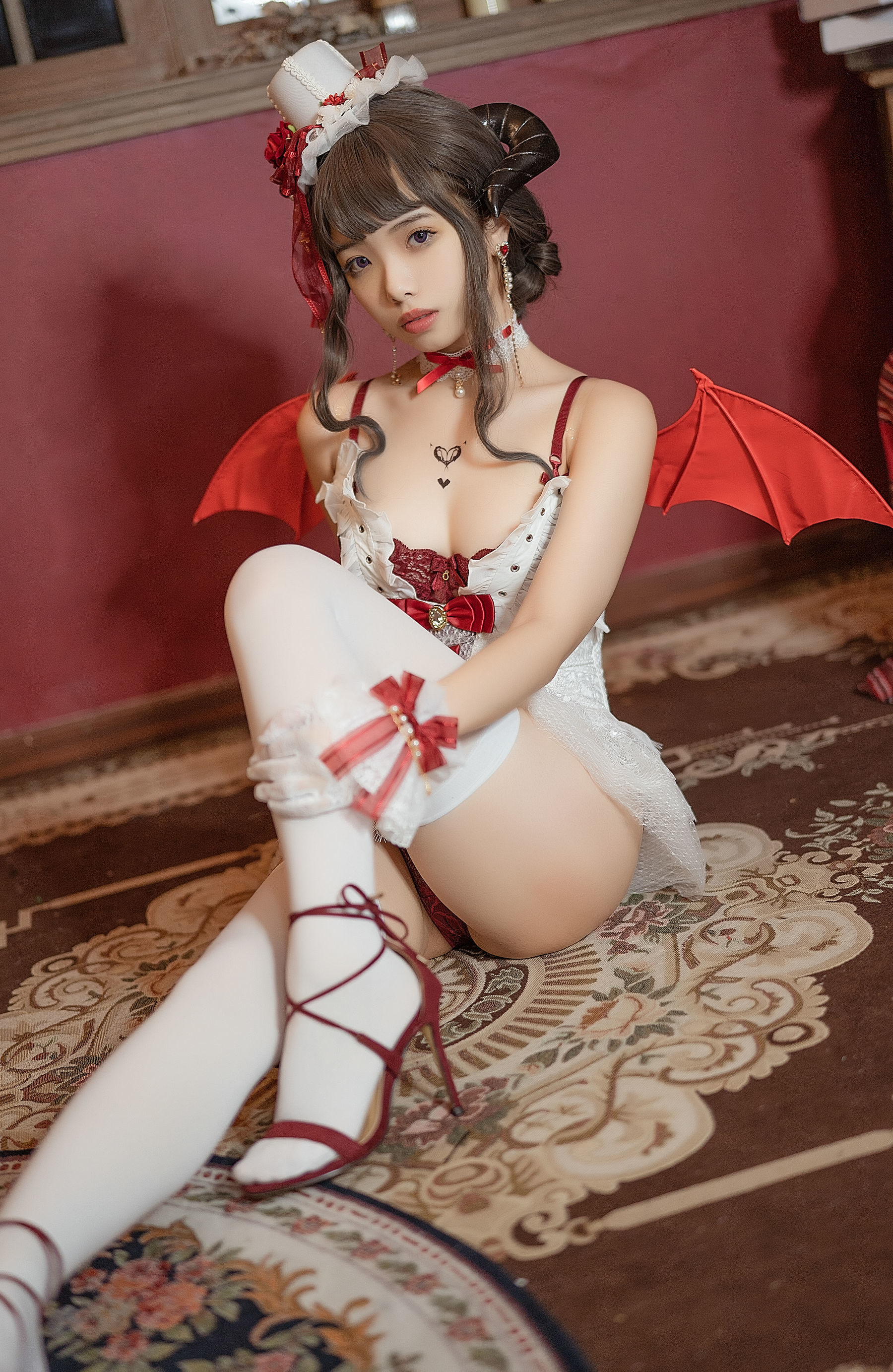 [萝莉COS] 雯妹 – 魅魔 Elegant devil Cosplay-第24张