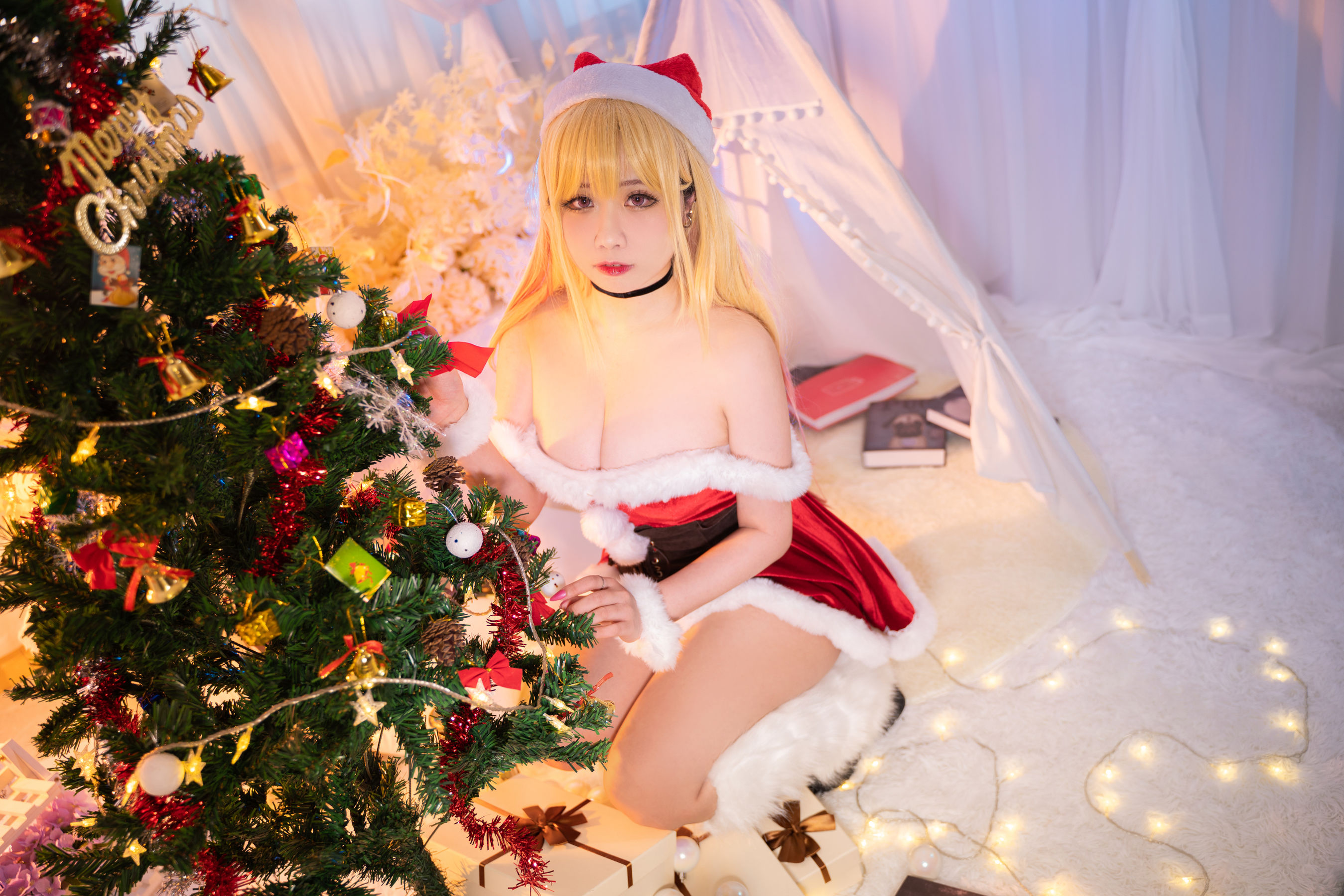 贞子蜜桃 – 喜多川夢海 圣诞 Cosplay-第8张