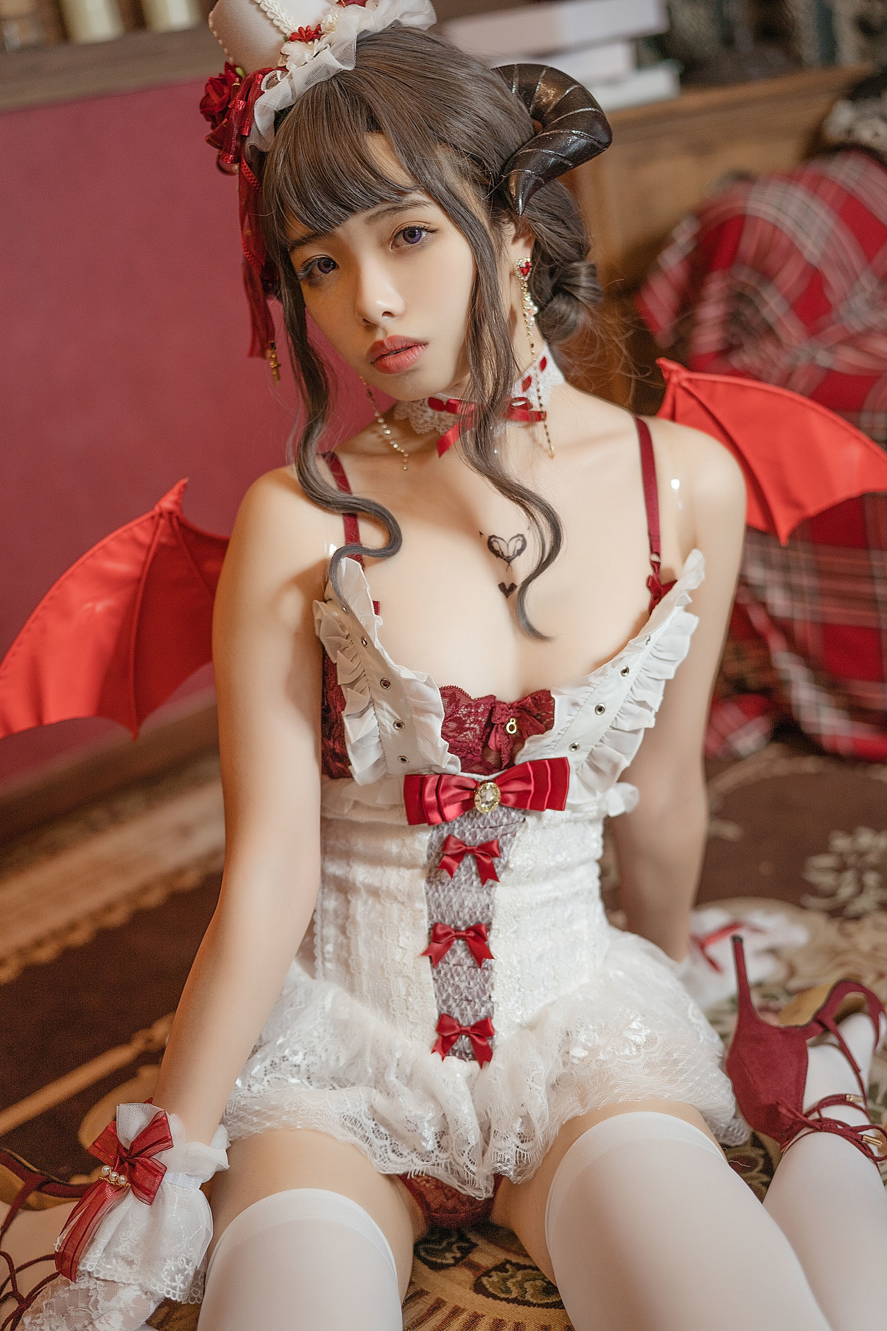 [萝莉COS] 雯妹 – 魅魔 Elegant devil Cosplay-第26张