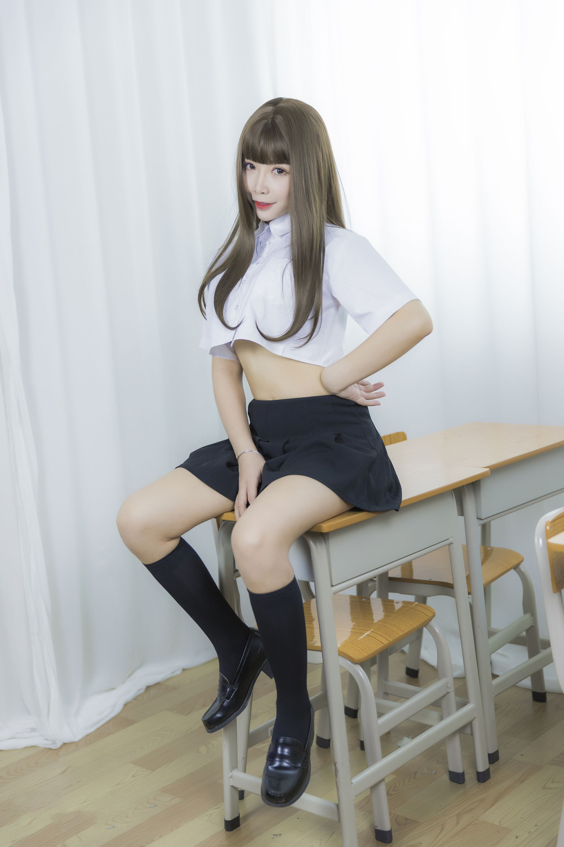 二次元妹子抱走莫子aa 等你下课 Cosplay-第4张