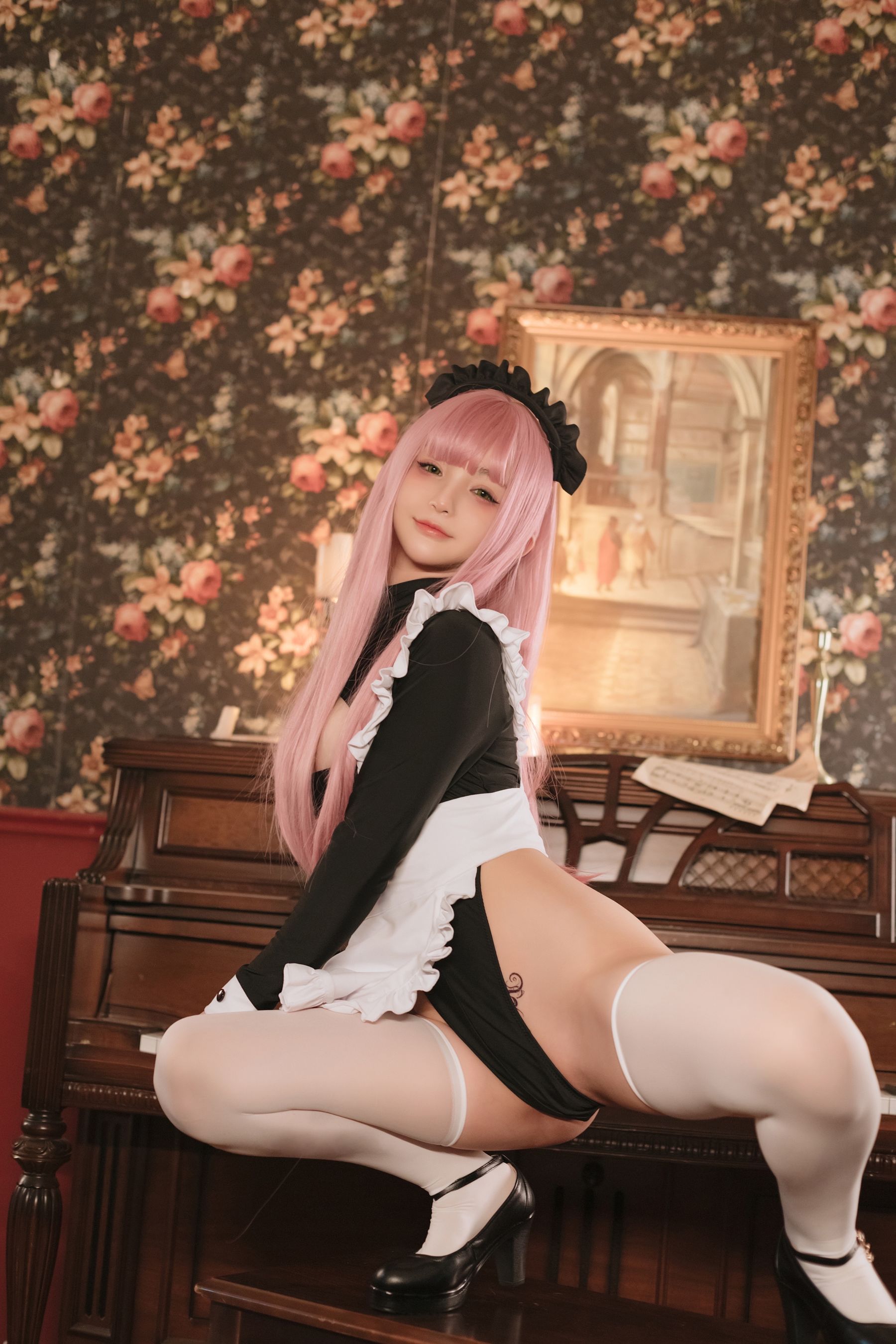 桜井宁宁 – 复古女仆 Cosplay-第32张