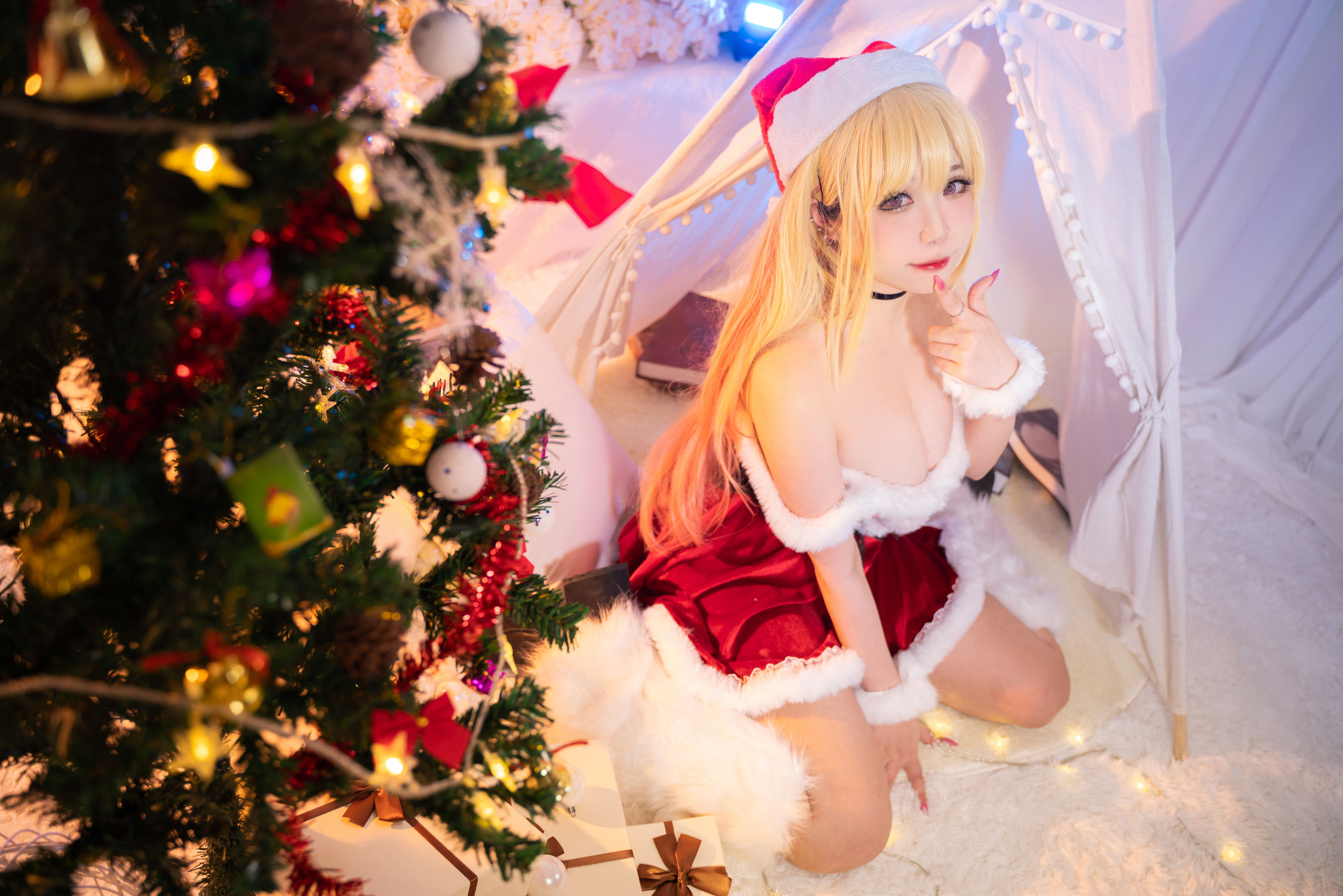 贞子蜜桃 – 喜多川夢海 圣诞 Cosplay-第32张