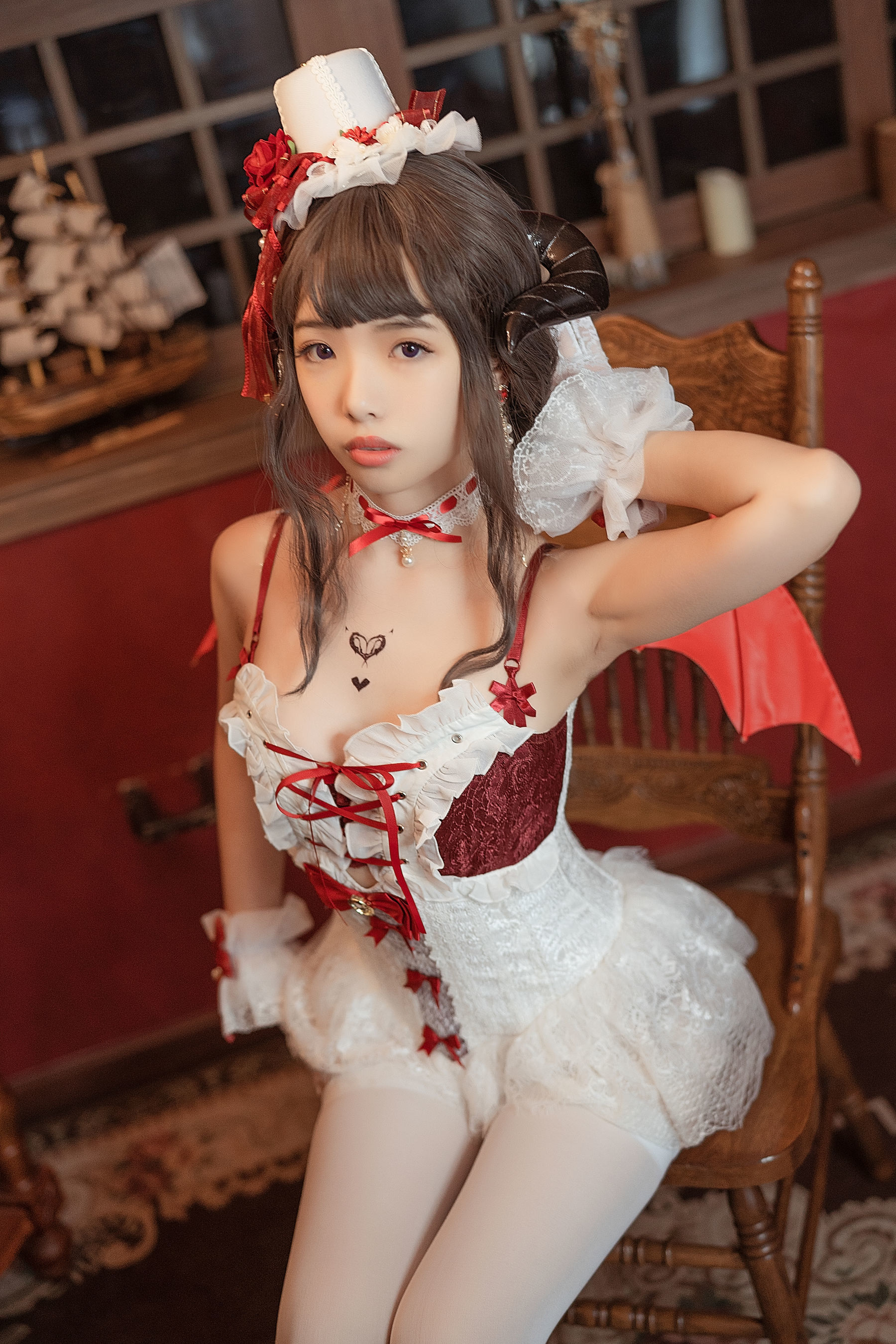 [萝莉COS] 雯妹 – 魅魔 Elegant devil Cosplay-第30张