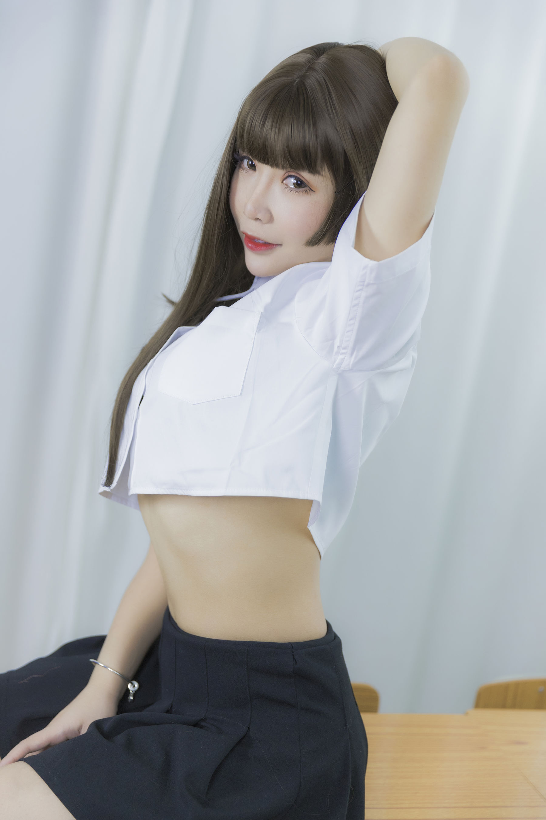 二次元妹子抱走莫子aa 等你下课 Cosplay-第3张
