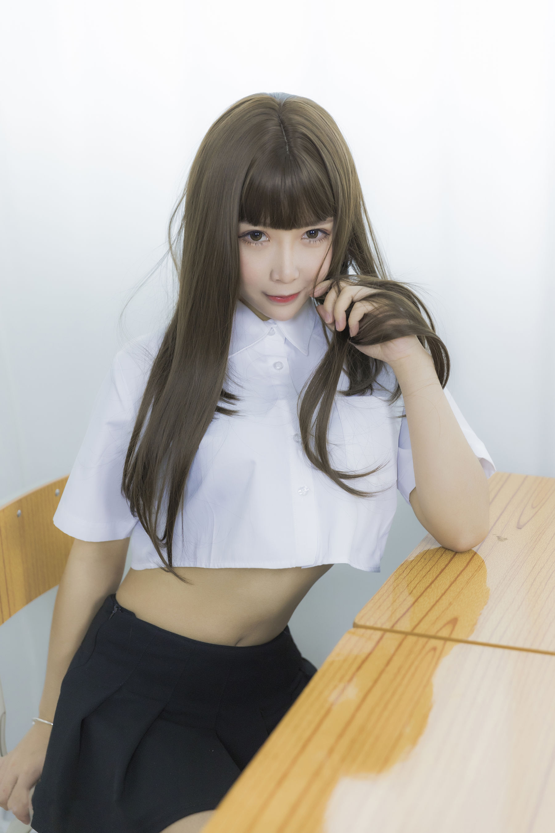 二次元妹子抱走莫子aa 等你下课 Cosplay-第17张