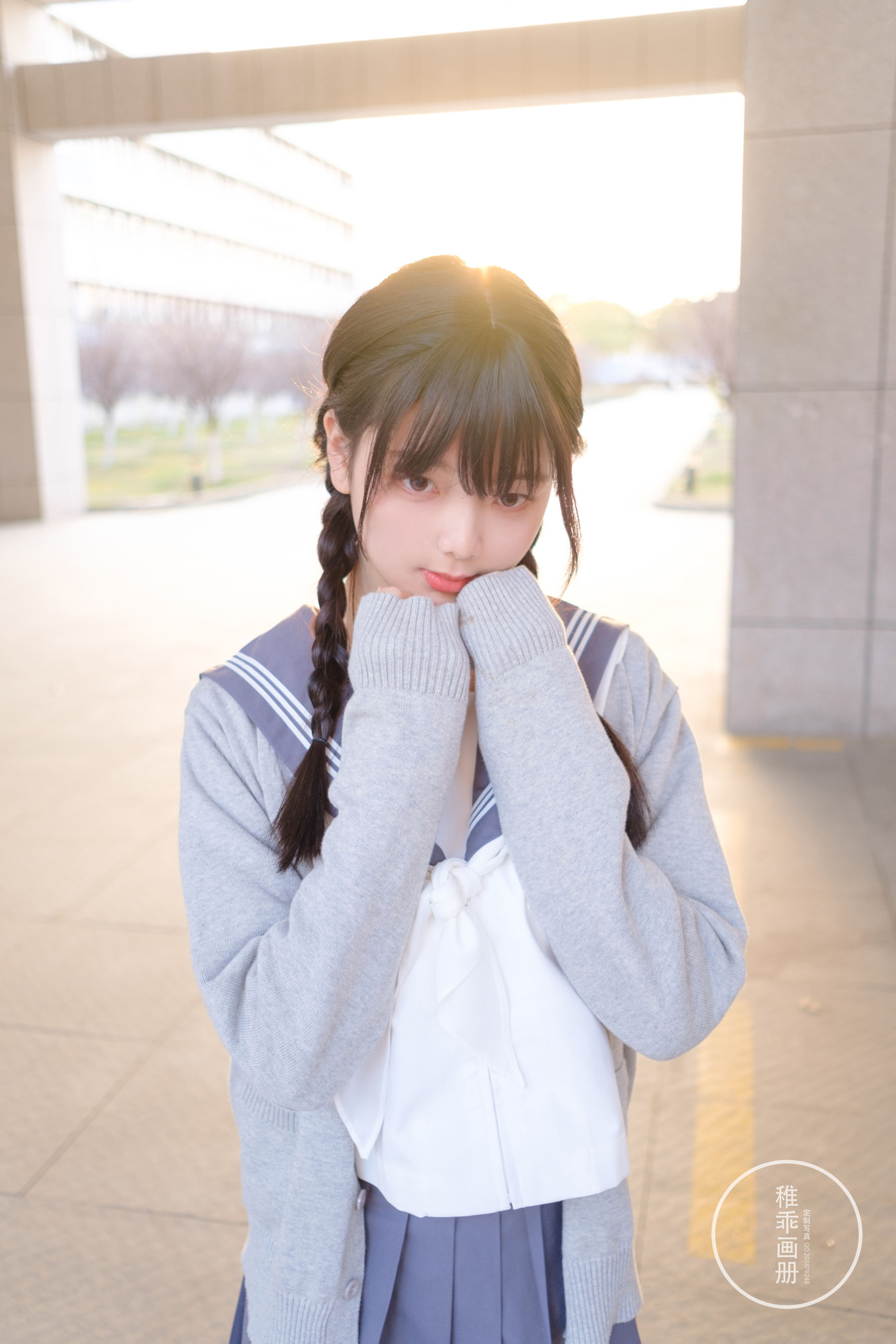 柴系小乖(稚乖画册) – 晴空 赤西夜夜 80D白丝 Cosplay-第5张
