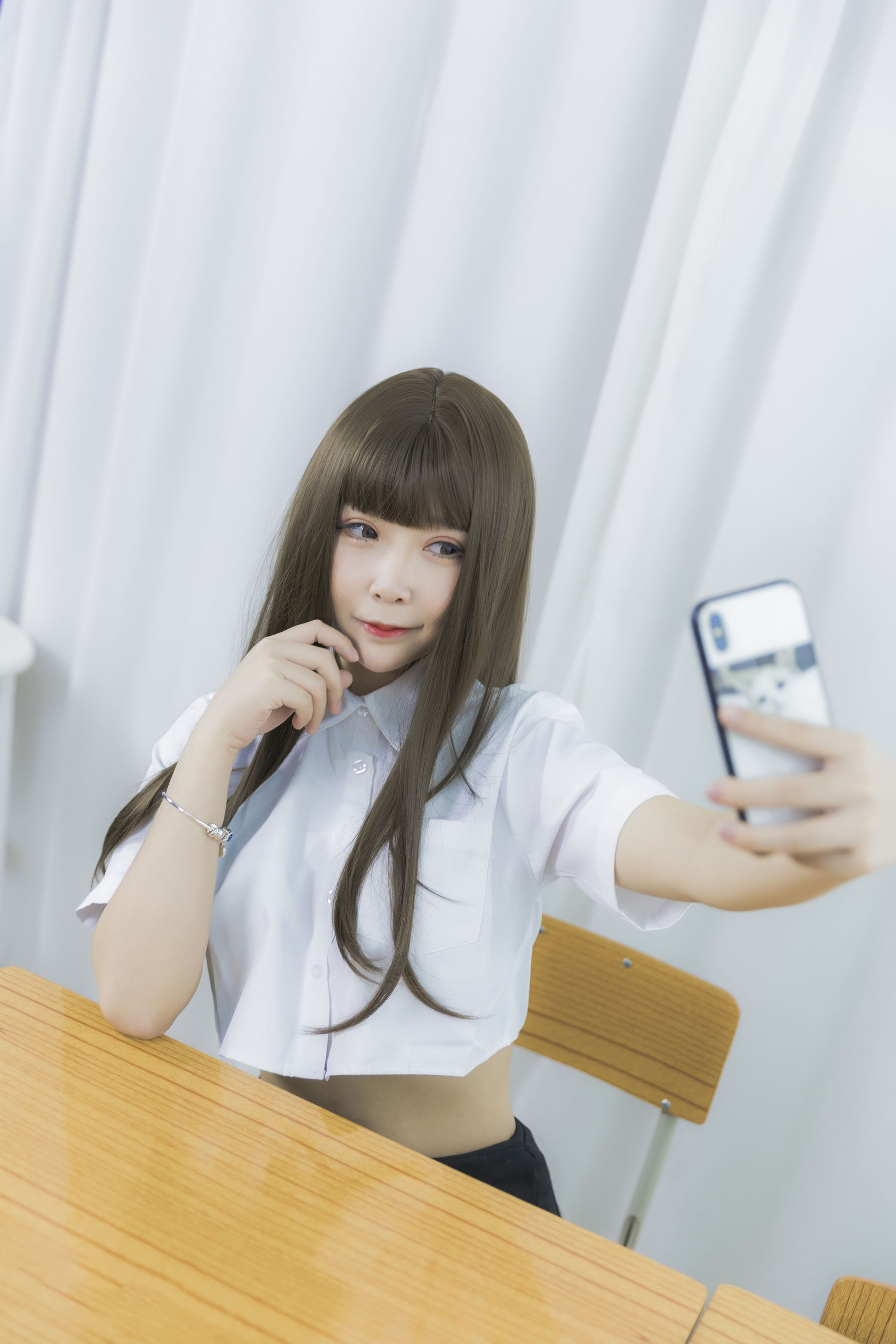 二次元妹子抱走莫子aa 等你下课 Cosplay-第13张