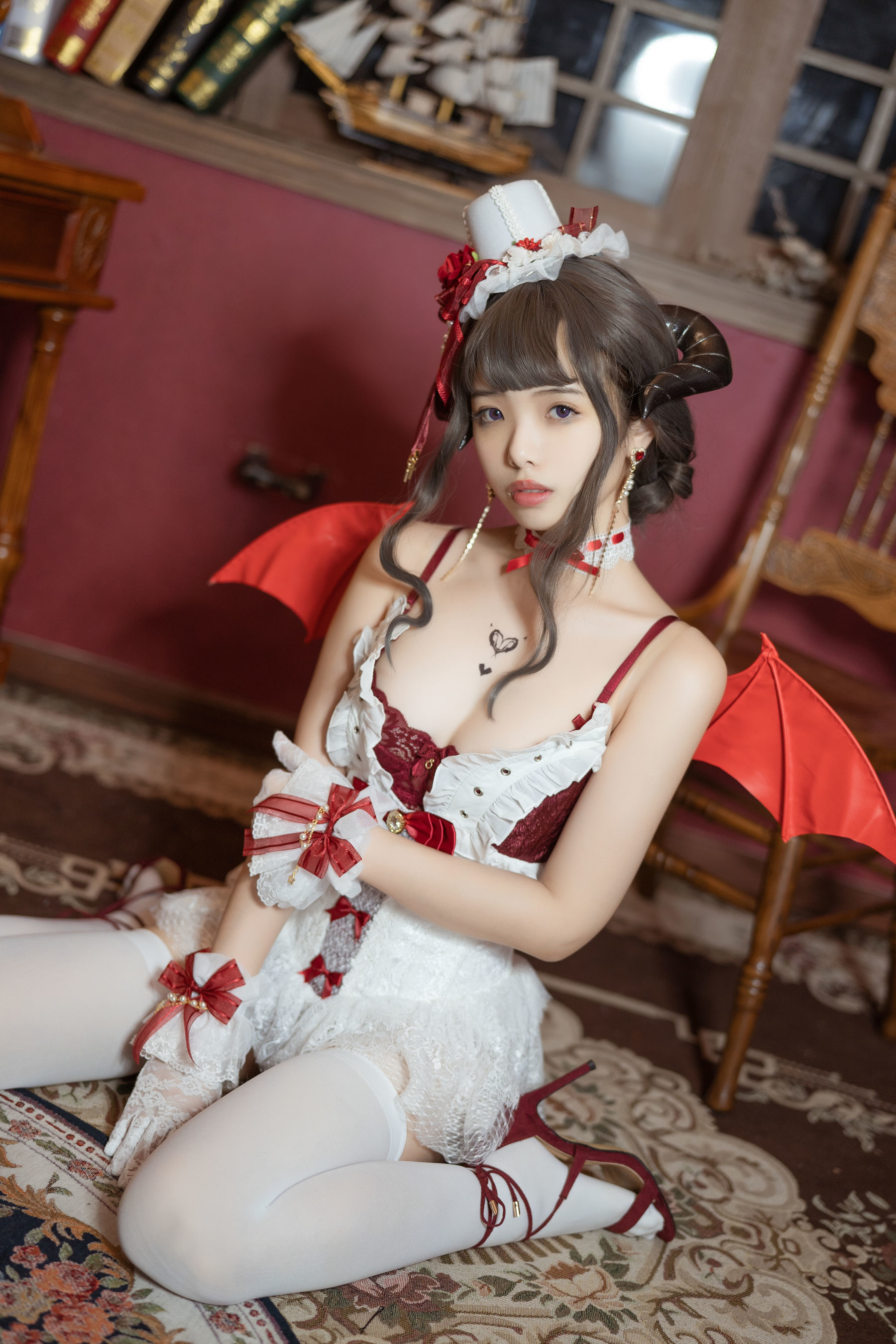 [萝莉COS] 雯妹 – 魅魔 Elegant devil Cosplay-第23张