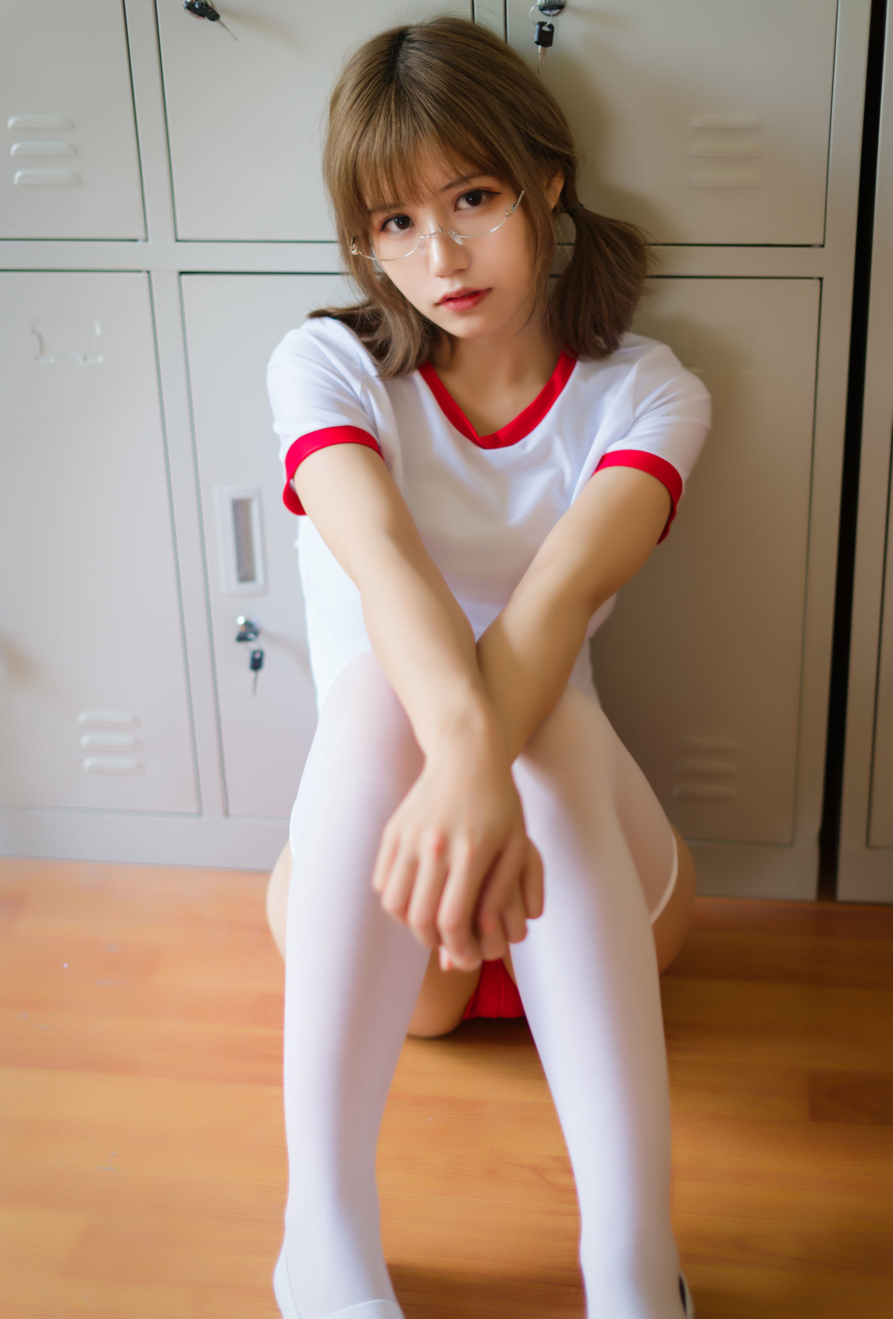 动漫博主小仓千代w – 红色体操服 Cosplay-第3张