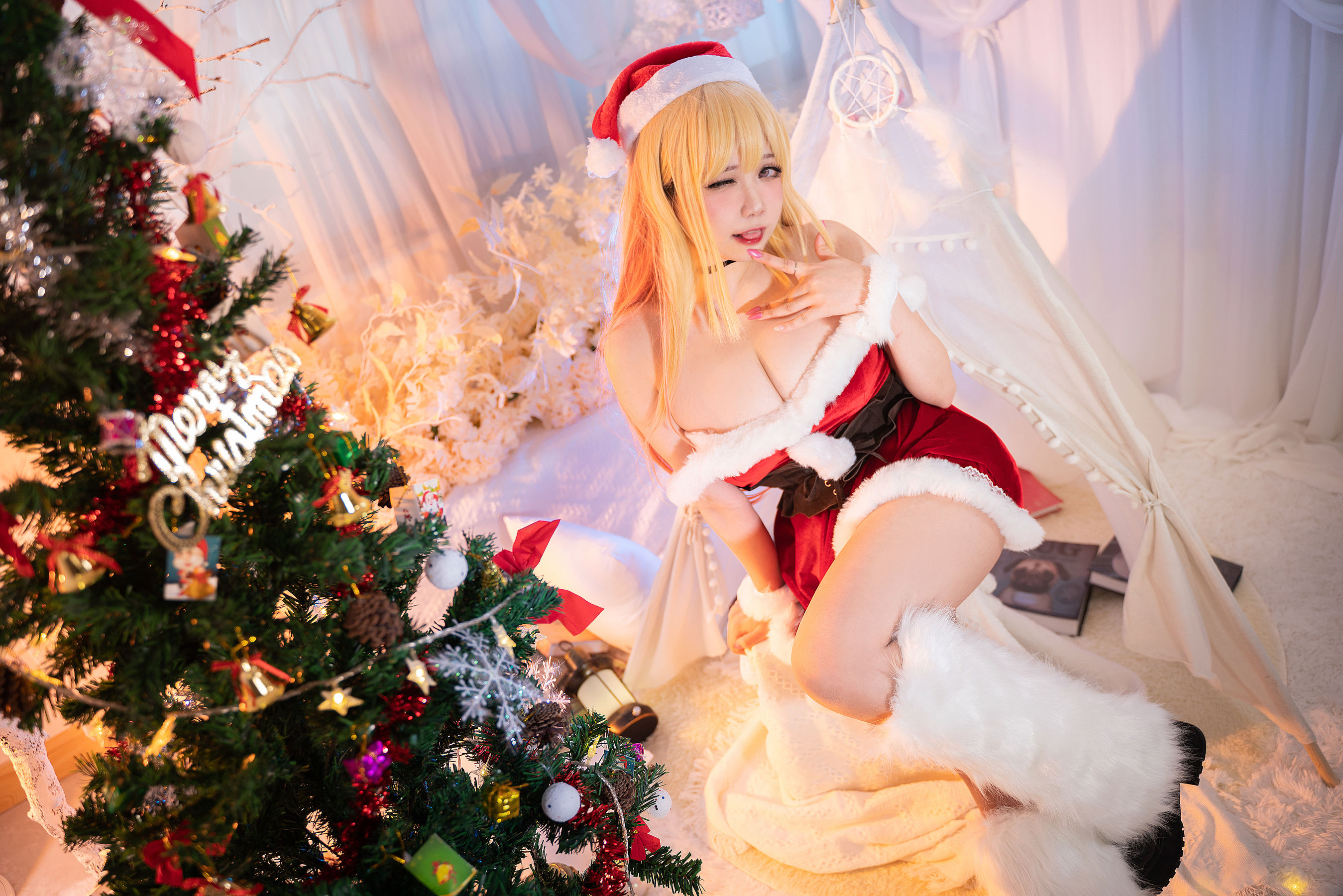 贞子蜜桃 – 喜多川夢海 圣诞 Cosplay-第25张